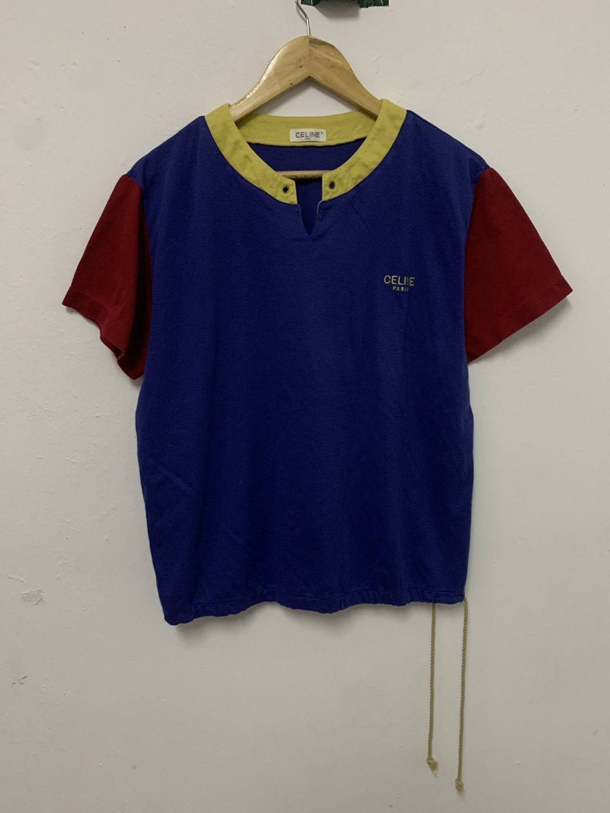 Celine × Vintage VINTAGE CELINE COLOUR BLOCK with EMBROIDERY SPELL OUT Size US L / EU 52-54 / 3 - 1 Thumbnail