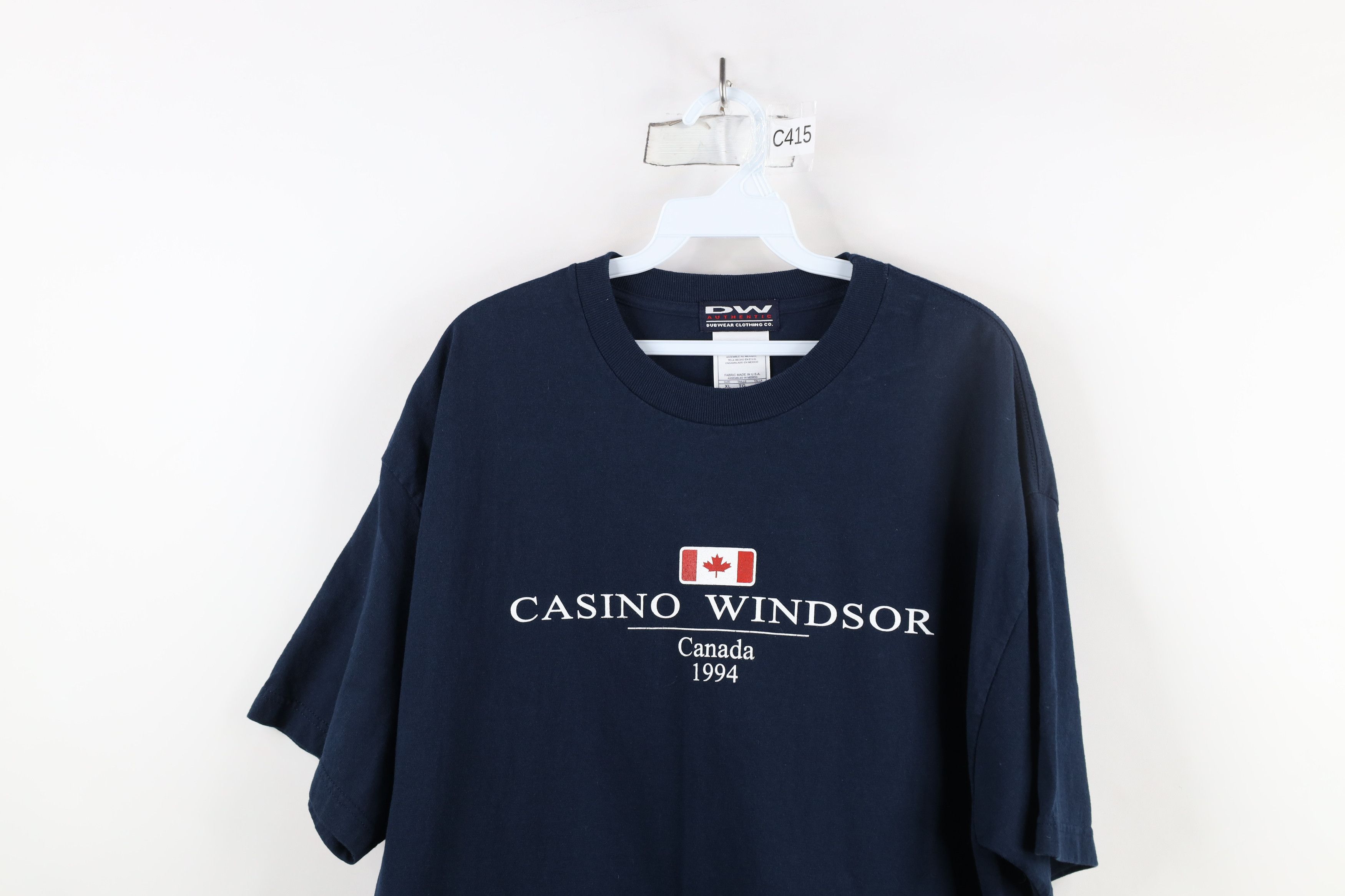 Vintage Vintage 90s Streetwear Windsor Canada T-Shirt Navy Blue Size US XL / EU 56 / 4 - 2 Thumbnail