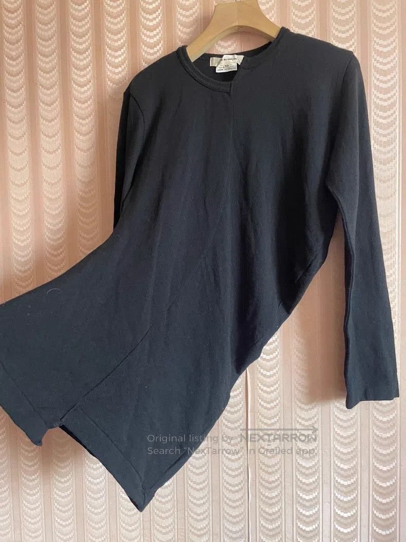 Comme des Garcons Comme Des Garcons Ling Black Asymmetrical Cropped Wool Swe Size XS / US 0-2 / IT 36-38 - 2 Thumbnail