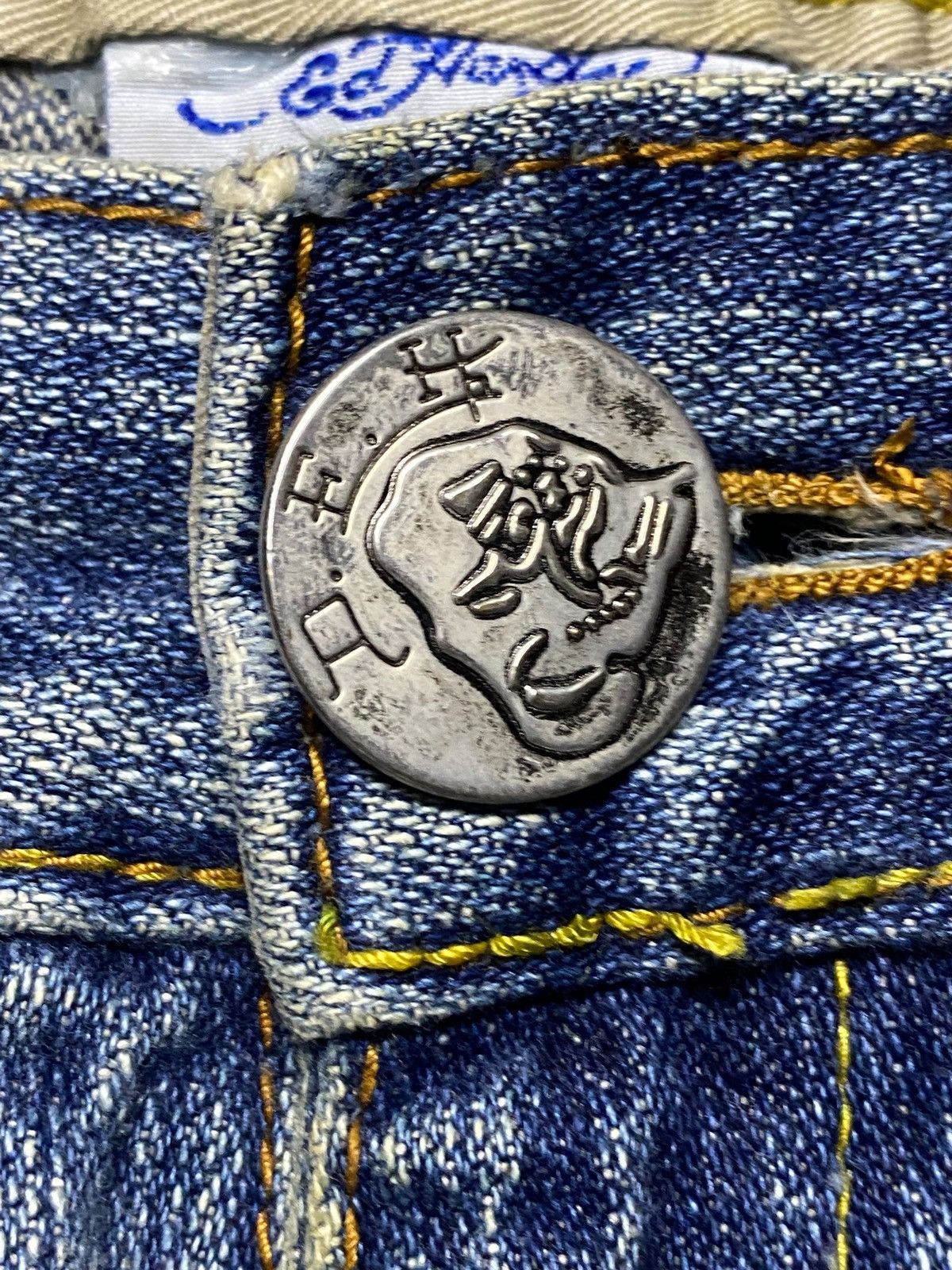 Christian Audigier Vintage Tatto Wear Ed Hardy Tiger Jeans Size US 33 - 9 Thumbnail