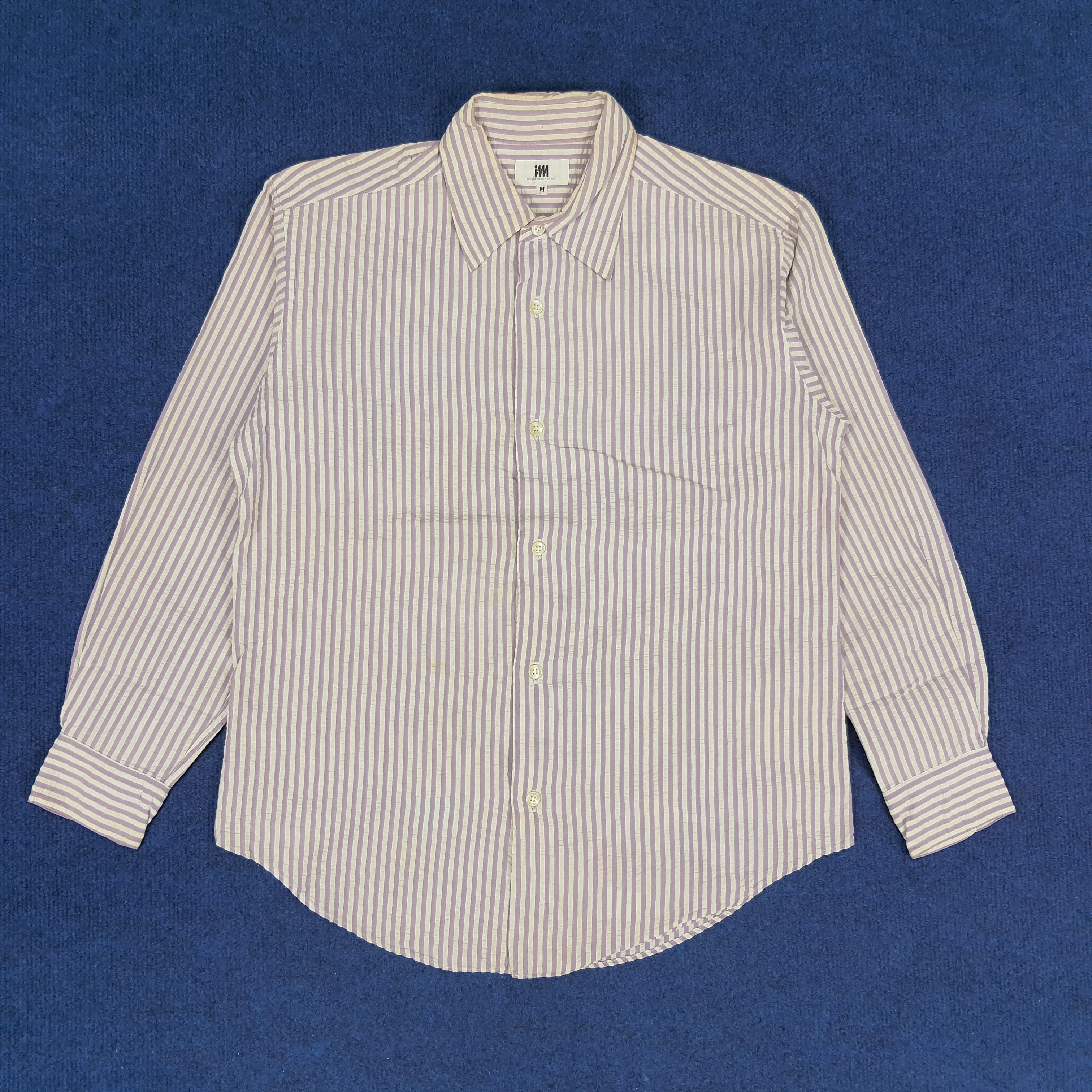 Issey Miyake × Japanese Brand × Vintage Vintage IM Issey Miyake Japanese Brand Striped Shirt Size S / US 4 / IT 40 - 1 Thumbnail