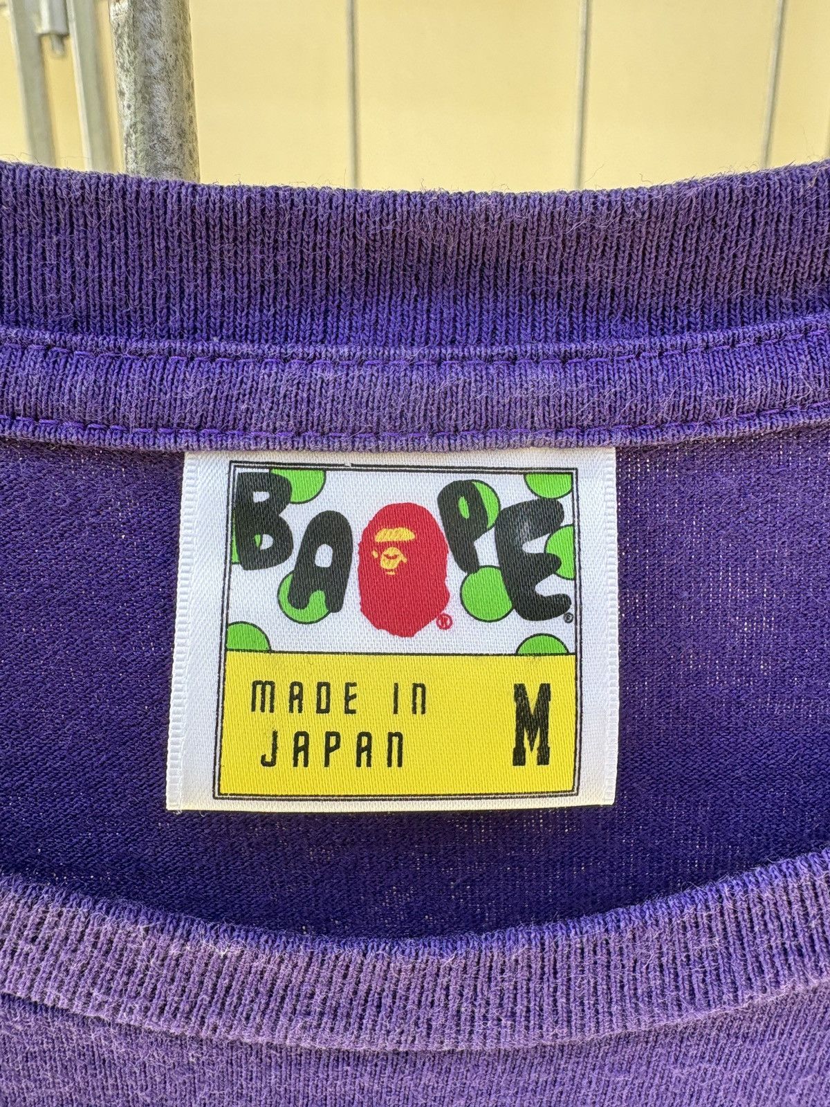 Bape BAPE A Bathing Ape Ape Shall Never Kill Ape purple tee Size US M / EU 48-50 / 2 - 7 Thumbnail