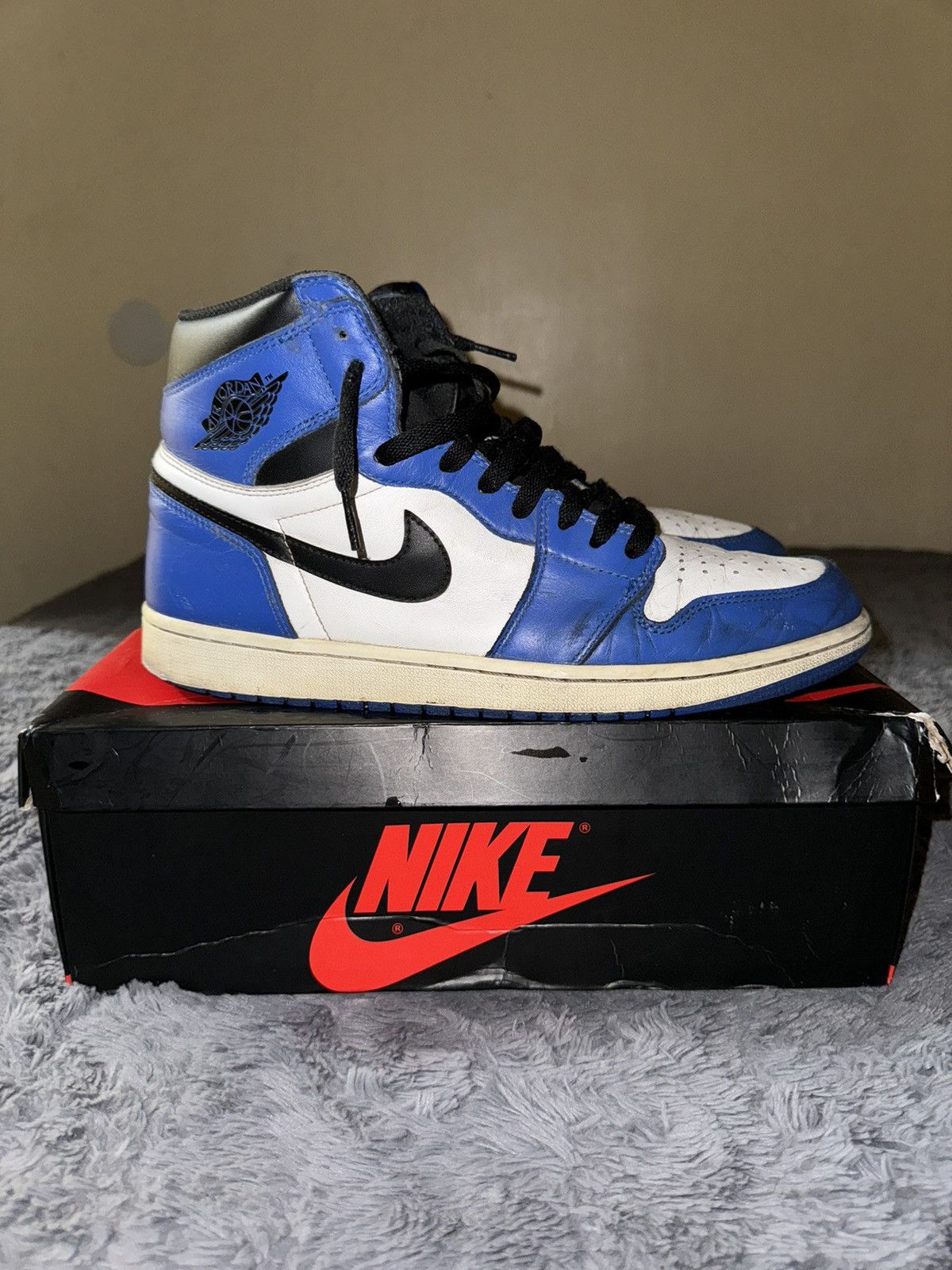 Jordan Brand × Nike Nike Jordan Royal Blue 1 Size US 12 / EU 45 - 1 Thumbnail