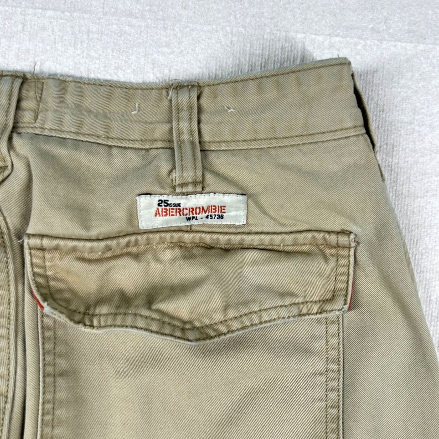 Abercrombie & Fitch VINTAGE Abercrombie & Fitch Pants Womens 2 Uniform Military Chino Canvas Beige 100% Cotton, Beige, Regular, 30 Inseam, Size 2, Womens, Panties? Size 26" / US 2 / IT 38 - 6 Thumbnail