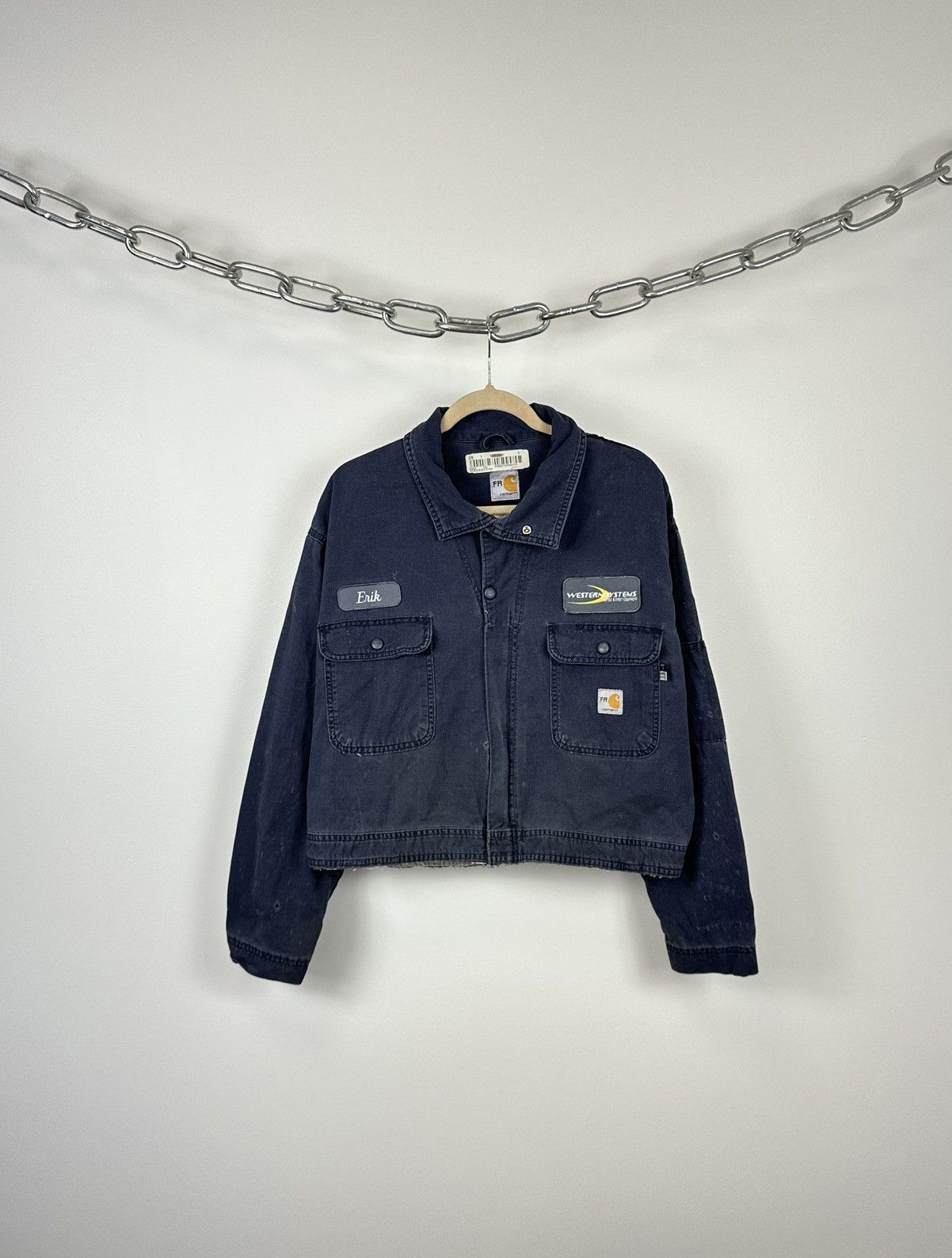 Carhartt Vintage 90s Carhartt Flame Resistant USA Cropped Work Jacket Size US M / EU 48-50 / 2 - 1 Thumbnail