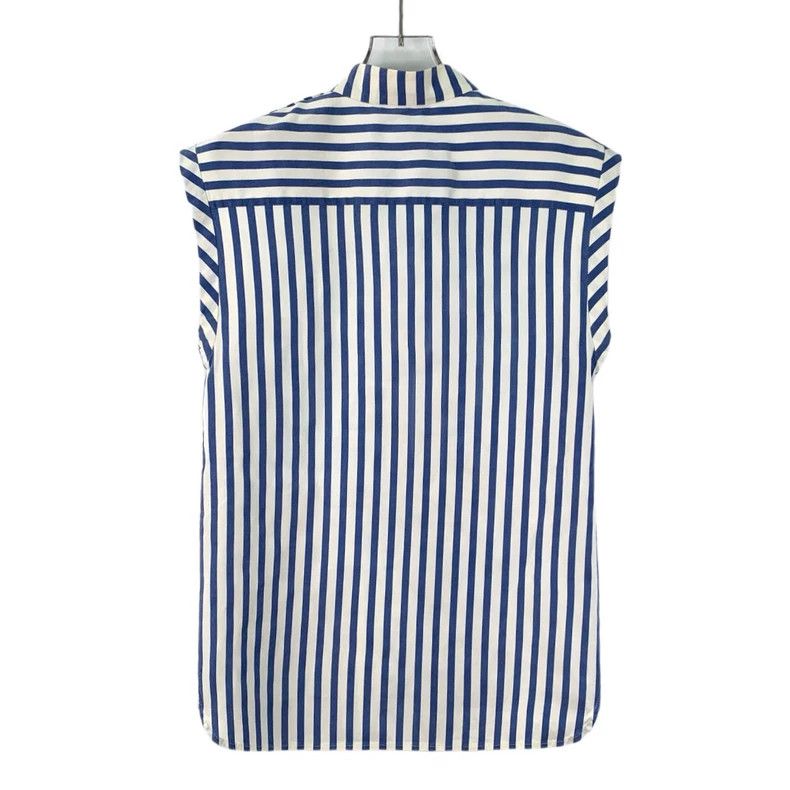 Louis Vuitton Louis Vuitton Light Blue Stripe Side Button Cotton Sleevel Size XXS / US 00 / IT 34 - 2 Thumbnail