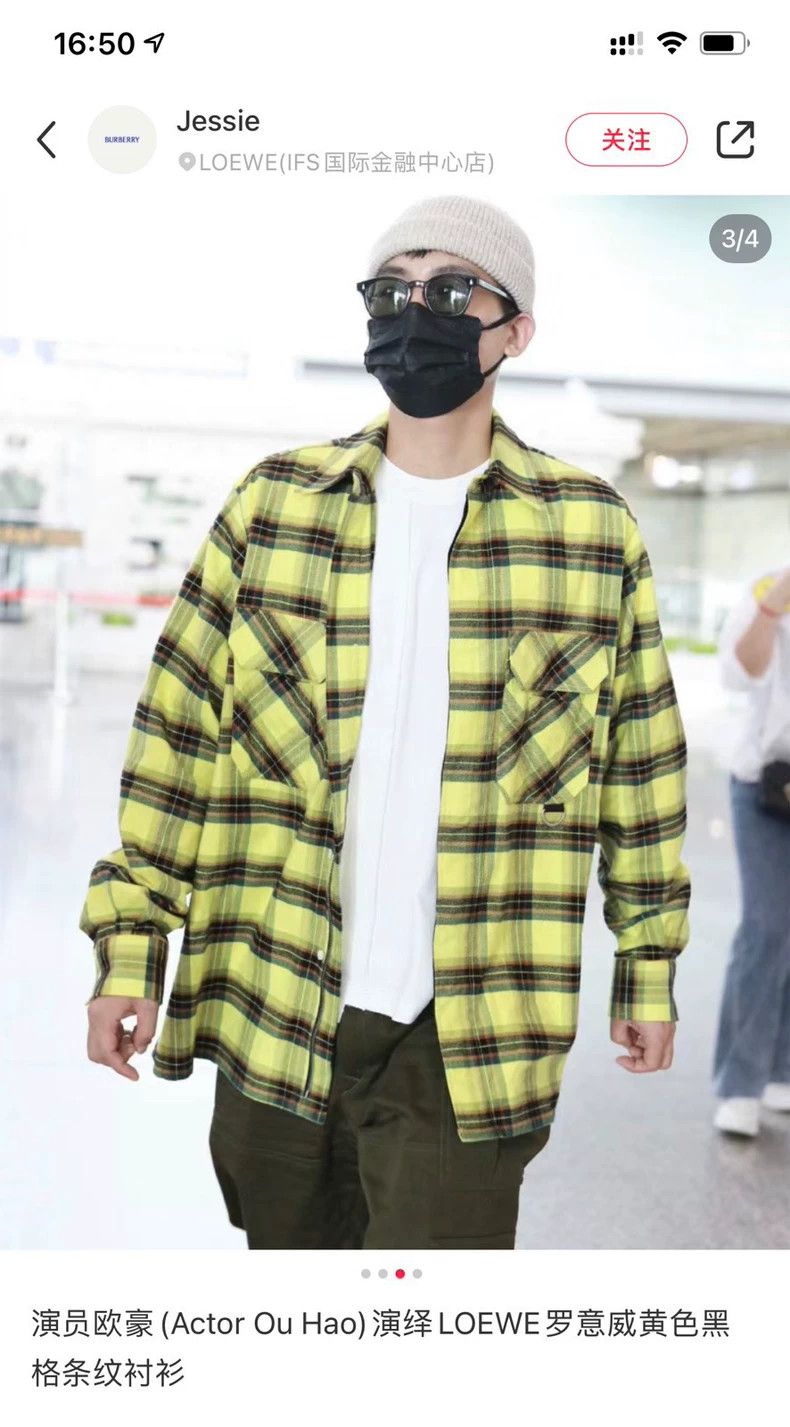 Loewe LOEWE Flannel yellow shirt jacket Size US S / EU 44-46 / 1 - 4 Thumbnail