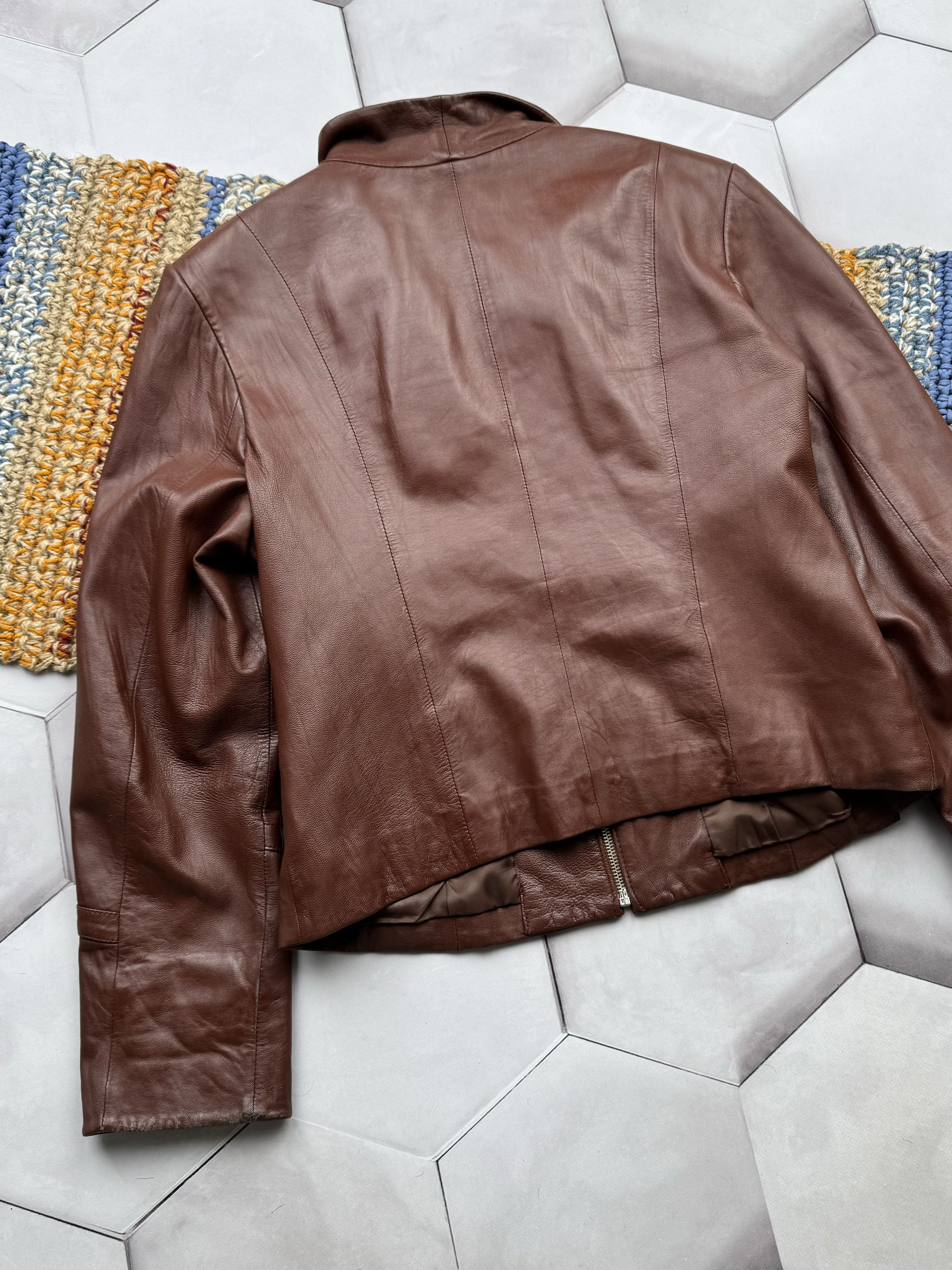 Japanese Brand Vintage Leather Jacket (E4) Size M / US 6-8 / IT 42-44 - 10 Thumbnail