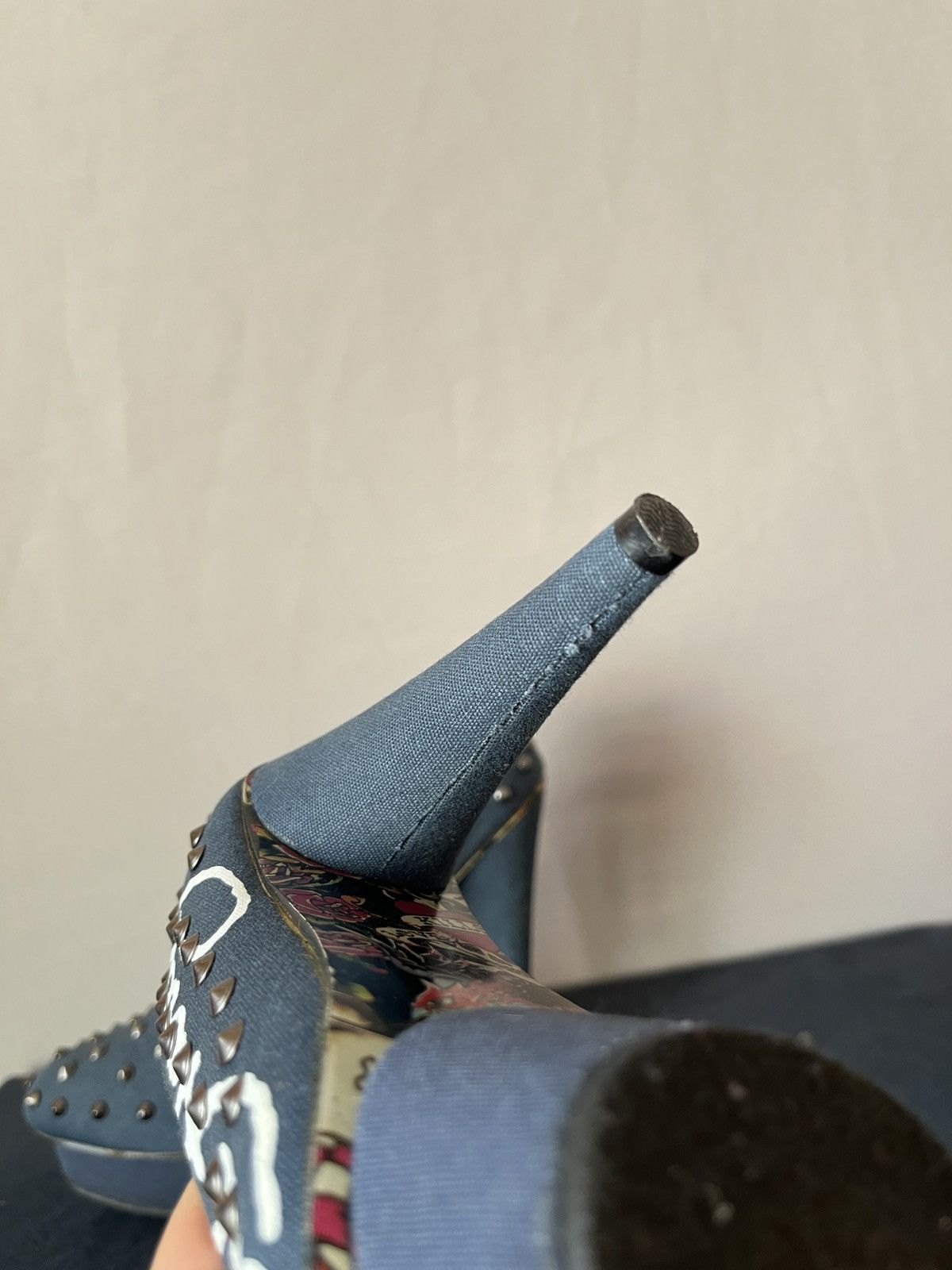 Ed Hardy Ed Hardy Denim Punk Glamour Heels Size US 6 / IT 36 - 17 Thumbnail
