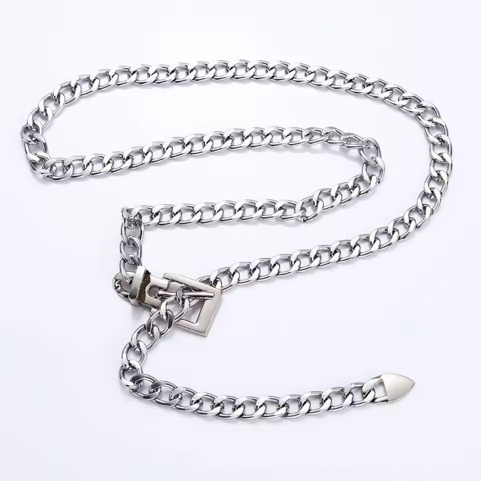 Japanese Brand Polished Cuban Link Chain Belt (105cm) Size ONE SIZE - 6 Thumbnail