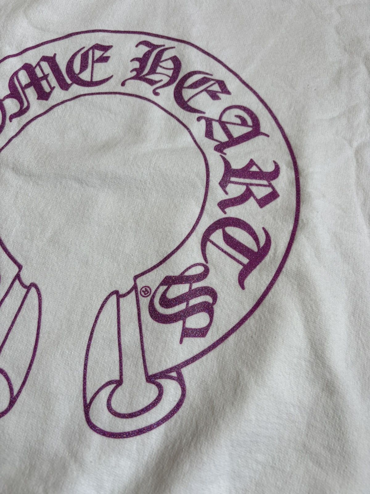 Chrome Hearts Chrome Hearts White Purple Glitter Horseshoe Hoodie Size US L / EU 52-54 / 3 - 7 Thumbnail