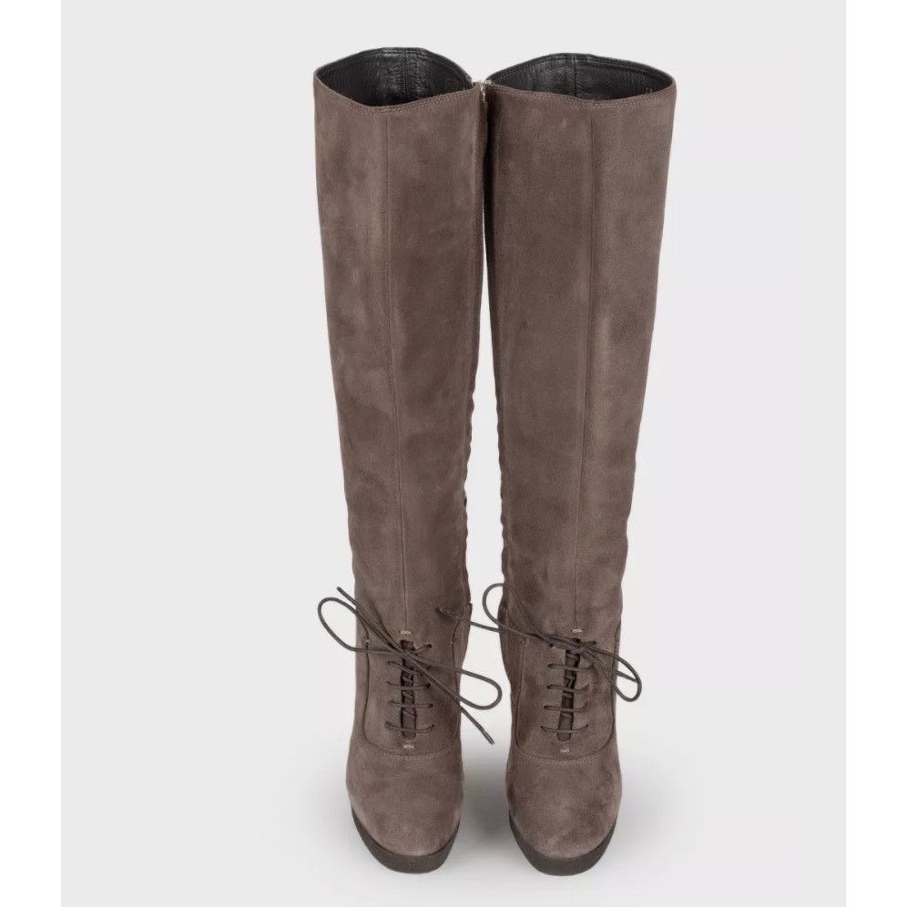 Saint Laurent Paris Saint Laurent Graphite Suede Boots - Size 37.5 Size US 6.5 / IT 36.5 - 3 Thumbnail