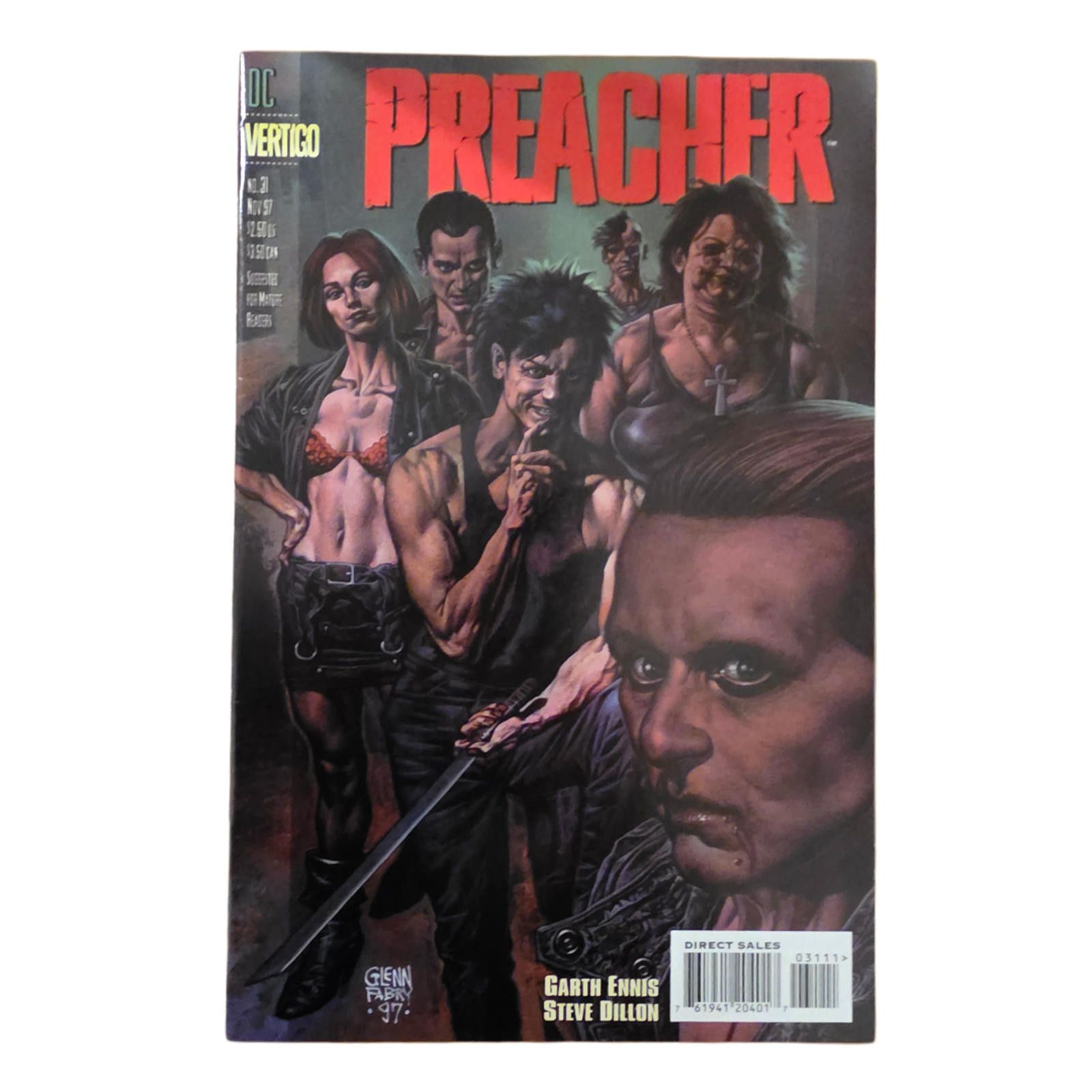 DC Comics Preacher #31 1997 Vertigo DC Comic Near Mint (C) Size ONE SIZE - 1 Thumbnail