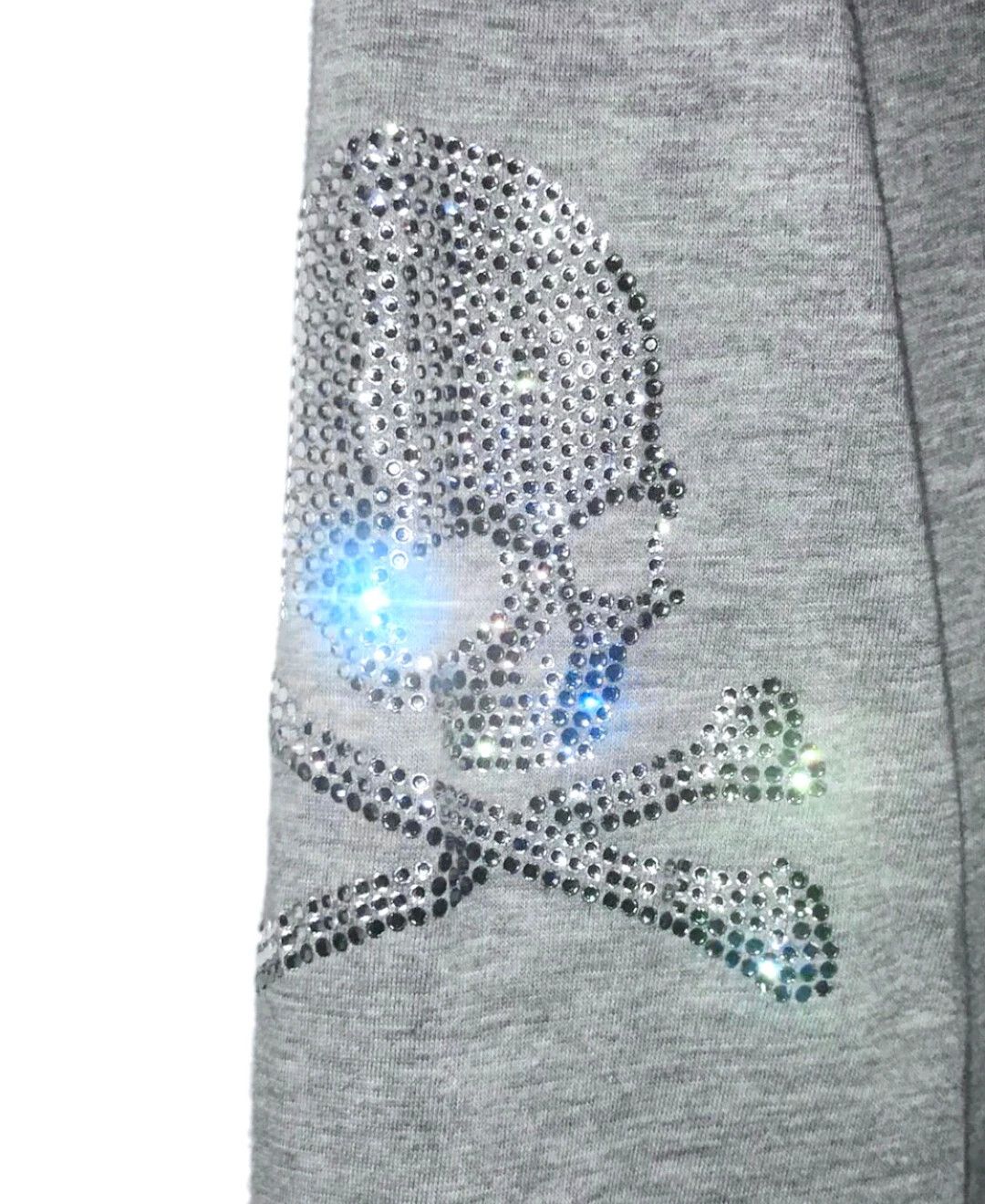 Mastermind Japan MMJ Gray 7/8 Sleeve Rhinestone Skull Tee Size M Size US M / EU 48-50 / 2 - 6 Thumbnail
