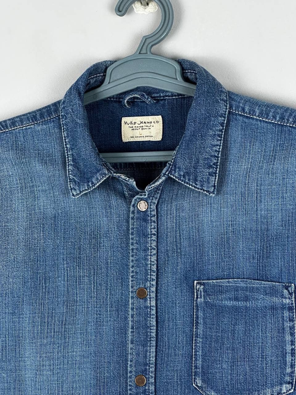 Nudie Jeans Nudie Casual Denim Cotton Luxury Long Sleeve Shirt Size US L / EU 52-54 / 3 - 4 Thumbnail