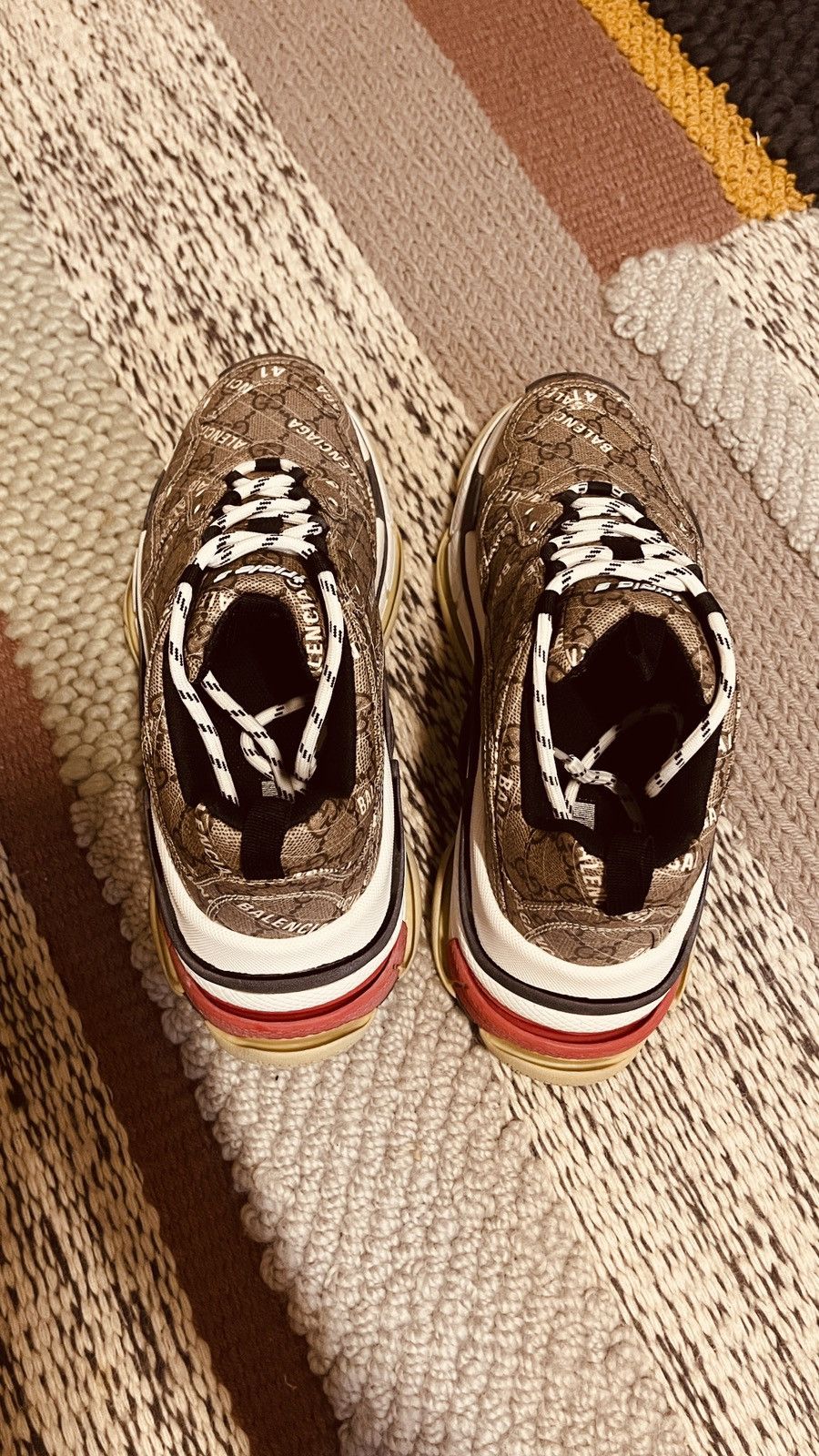 Balenciaga × Gucci Gucci x Balenciaga Triple S Hacker Collab Sneaker Size US 8 / EU 41 - 3 Thumbnail