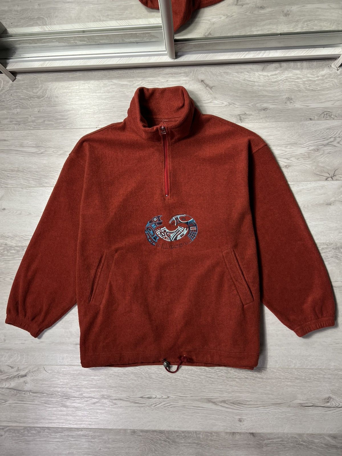 Ellesse Archive Vintage Ellesse Big Logo Fleece Pullover Zip Jacket Size US XL / EU 56 / 4 - 14 Thumbnail