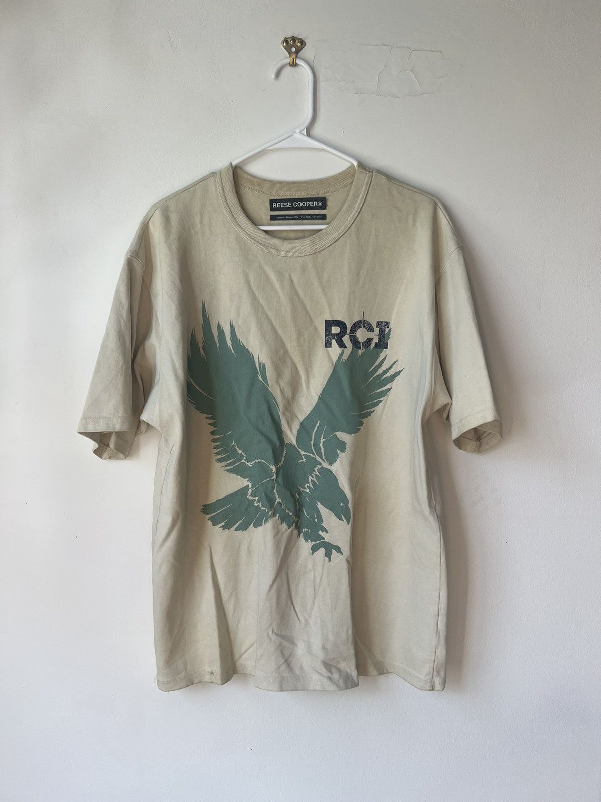Reese Cooper White Reese Cooper “Two Steps Forward” T-shirt Size US XL / EU 56 / 4 - 1 Thumbnail