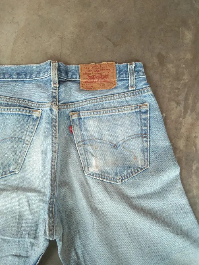 Levi's × Vintage 90s Vintage Levis 501 Made In USA Distressed Jeans 31x29 Size US 31 - 3 Thumbnail