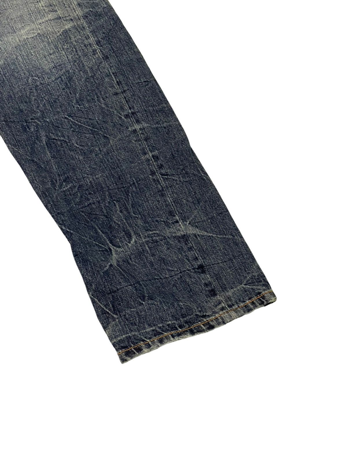 Japanese Brand Faded Jeans Sirmione Distress Regular Straight 8🟦0 Size US 29 - 10 Thumbnail