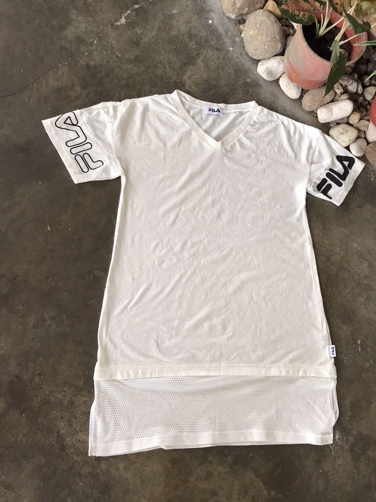 Fila × Vintage FILA Off White V neck shirt Size US M / EU 48-50 / 2 - 4 Thumbnail