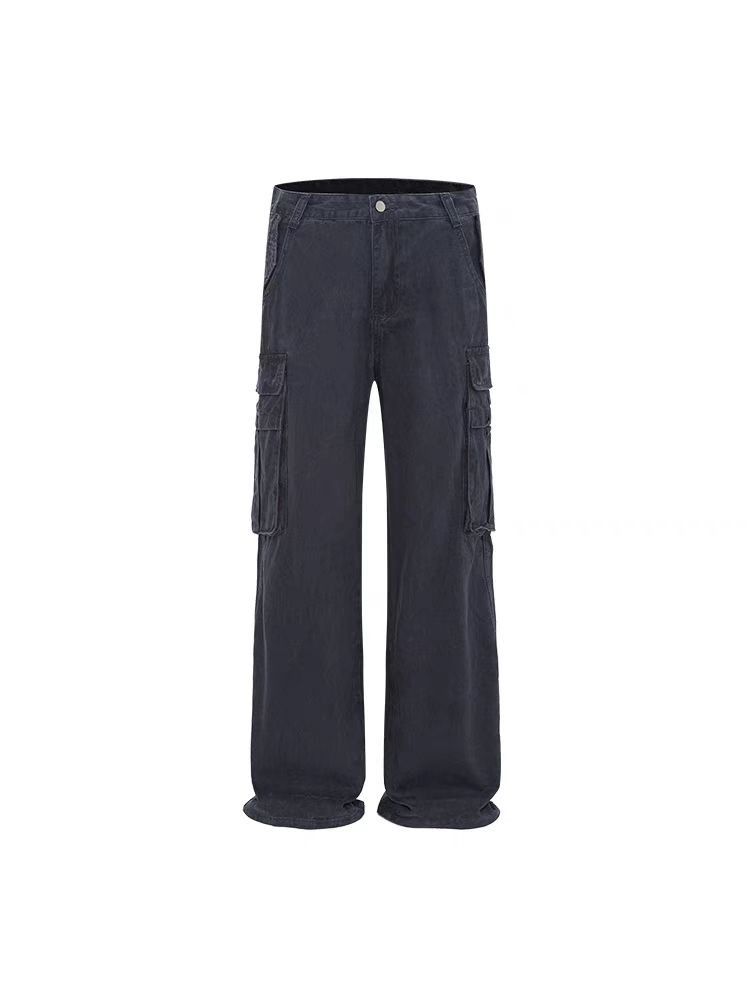 Vintage Workwear baggy vintage washed street Y2K casual trousers Size US 30 / EU 46 - 3 Thumbnail