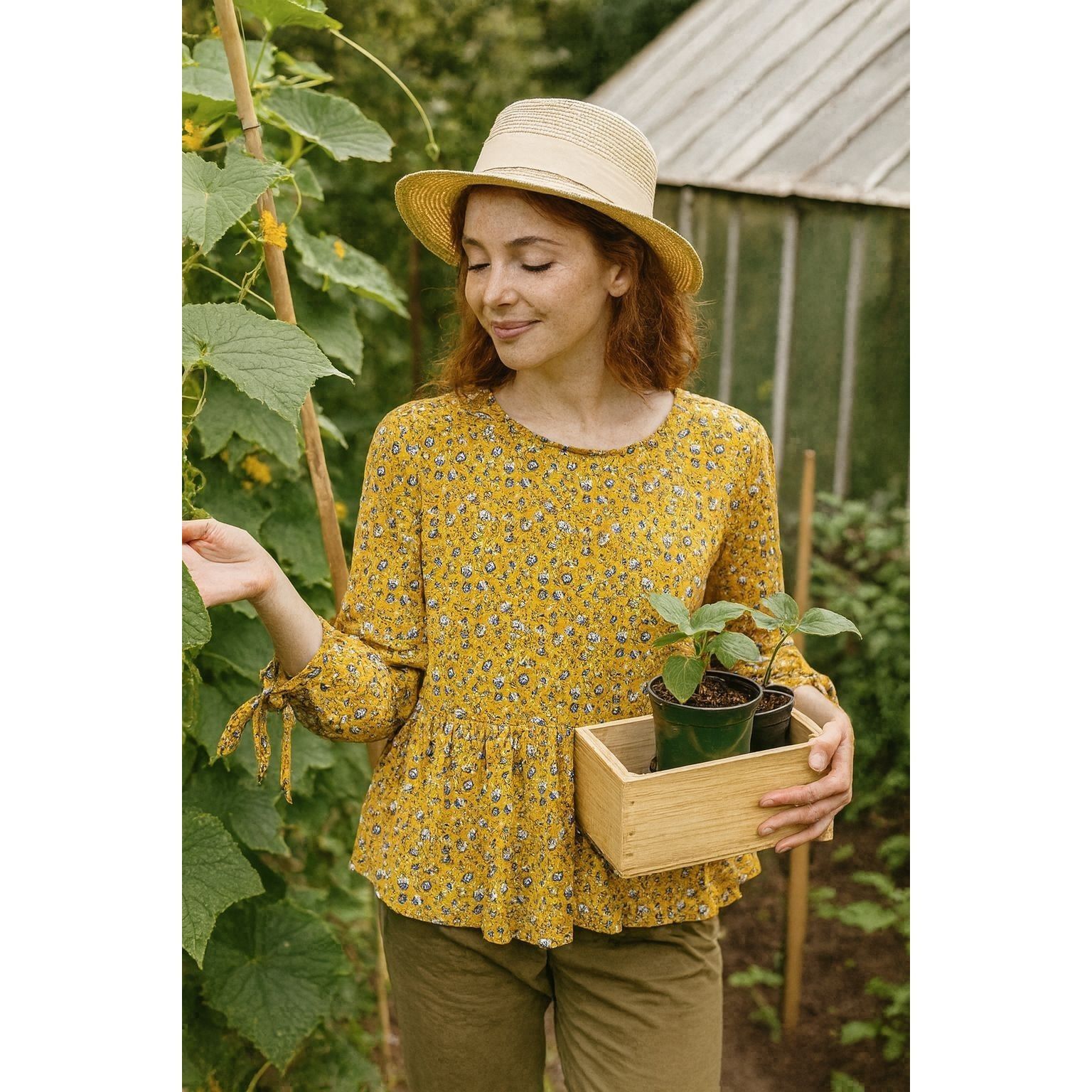 Anthropologie Anthropologie Braeve Yellow Peplum Blouse XS Cottagecore Gar Size XS / US 0-2 / IT 36-38 - 1 Thumbnail