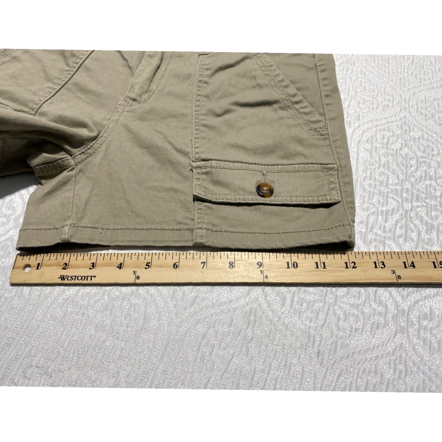 Vintage Unionbay Khaki Cargo Shorts Womens 30 W Tan Cotton Spandex Utility Hiking Size 30" / US 8 / IT 44 - 7 Thumbnail