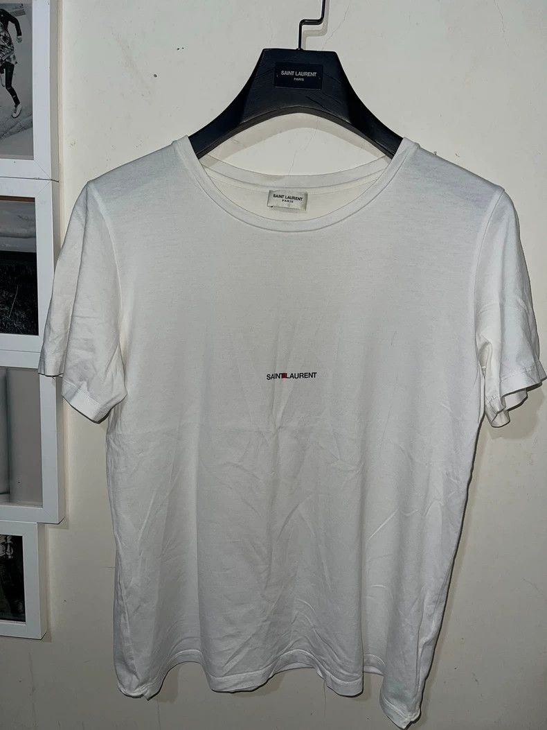 Yves Saint Laurent Saint Laurent 17ss genuine monogrammed white short sleeves Size US L / EU 52-54 / 3 - 1 Thumbnail