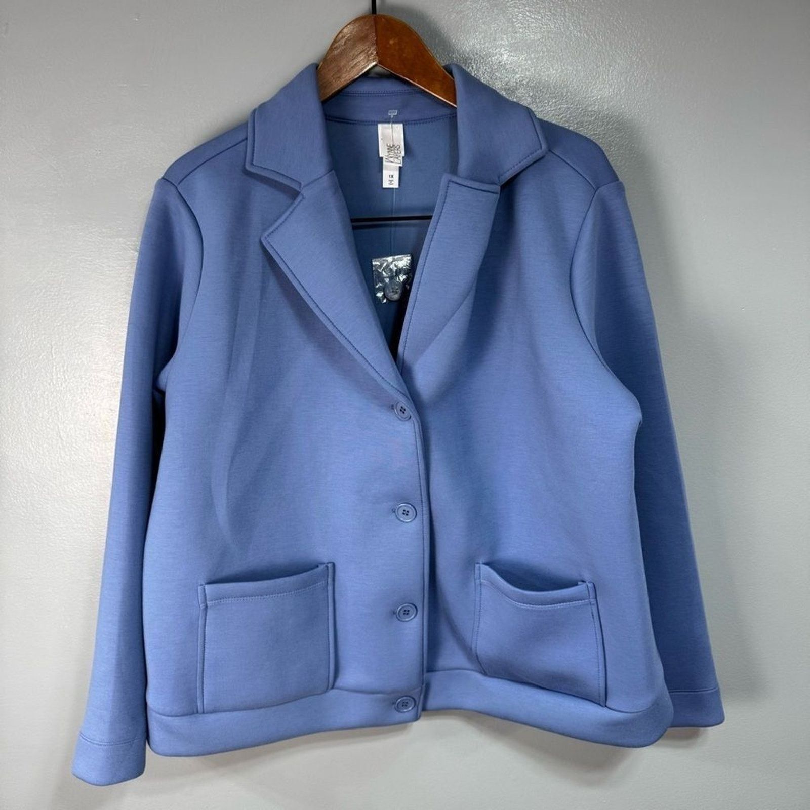 Other Wynn’s Women's Plus Layers Scuba Knit Jacket sz 1X NEW Size XL / US 12-14 / IT 48-50 - 2 Thumbnail