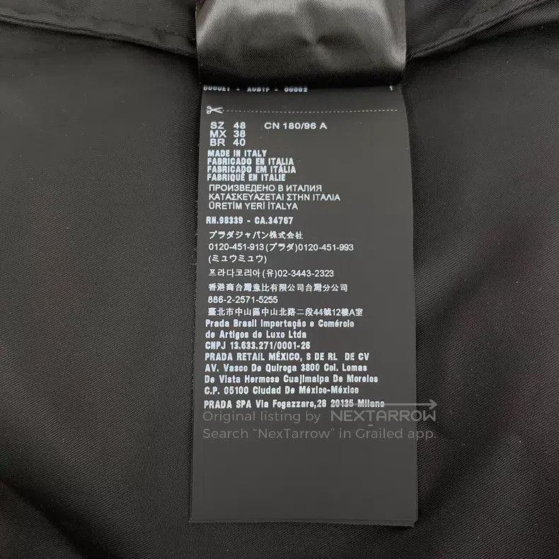 Prada Prada Black triangle nylon long-sleeved jacket Size US M / EU 48-50 / 2 - 9 Thumbnail