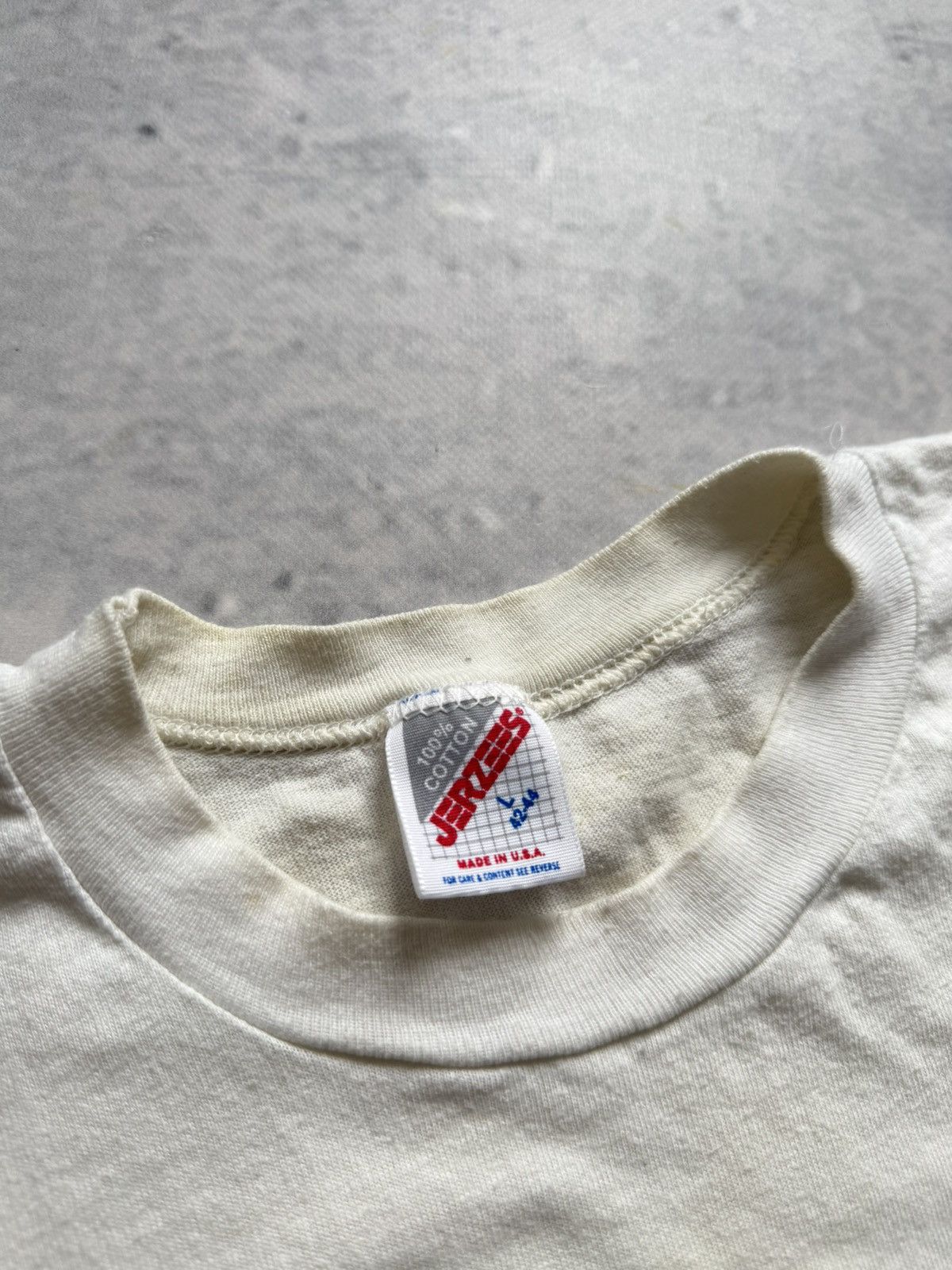 Jerzees × Vintage Vintage Jerzees Very rare 80s tee Jim Staynings Tour 88/89 Size US L / EU 52-54 / 3 - 6 Thumbnail
