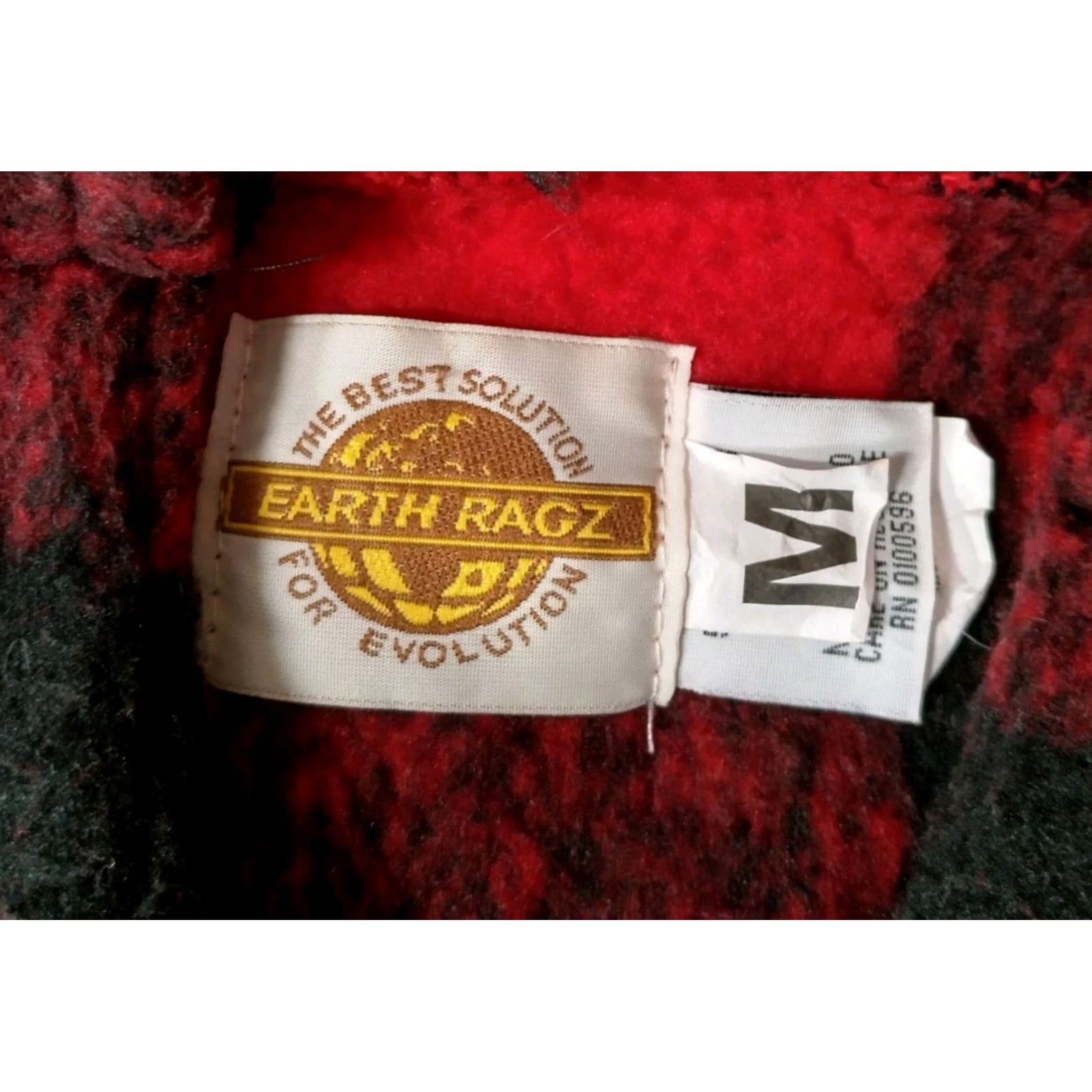 Vintage Earth Ragz Smoky Mountains Jacket M Buffalo Plaid Red Black Fleece Hoodie Womens Size M / US 6-8 / IT 42-44 - 6 Thumbnail