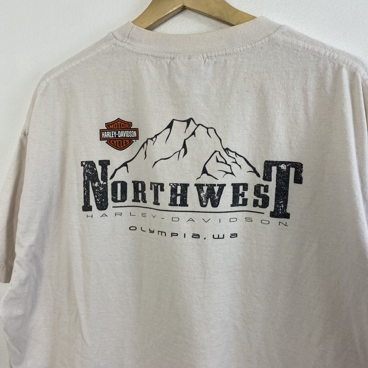 Harley Davidson Vintage Harley Davidson T Shirt Northwest Olympia Washington Size US XL / EU 56 / 4 - 2 Thumbnail