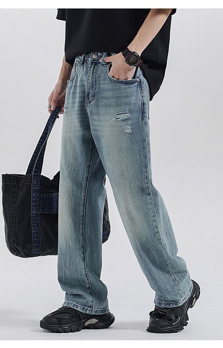 Japanese Brand × Jean Vintage washed straight outdoor simple jeans Size US 32 / EU 48 - 1 Thumbnail
