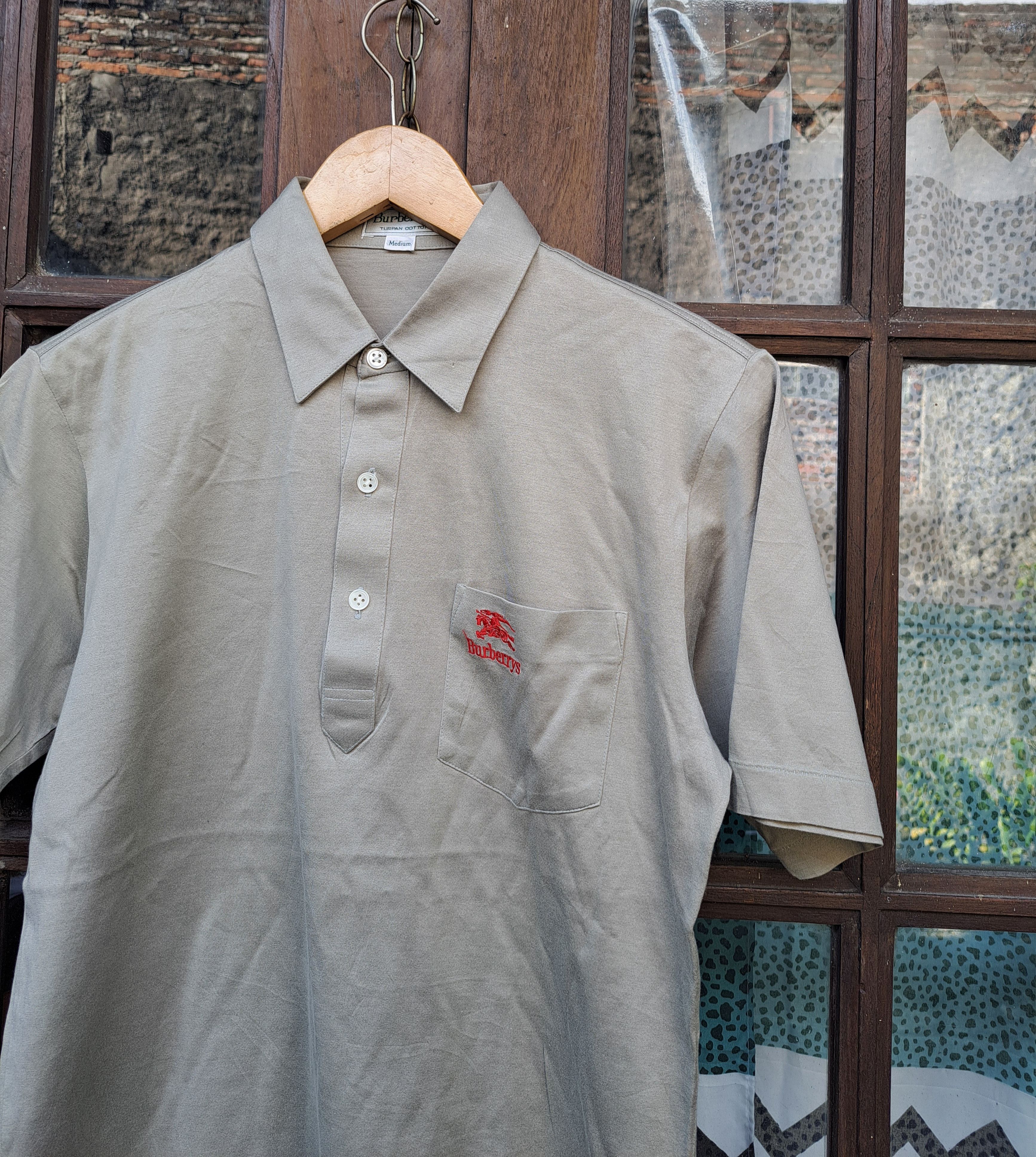 Burberry 90s Burberry's Turpan Cotton Polo Shirt Mens Medium Size US M / EU 48-50 / 2 - 2 Thumbnail