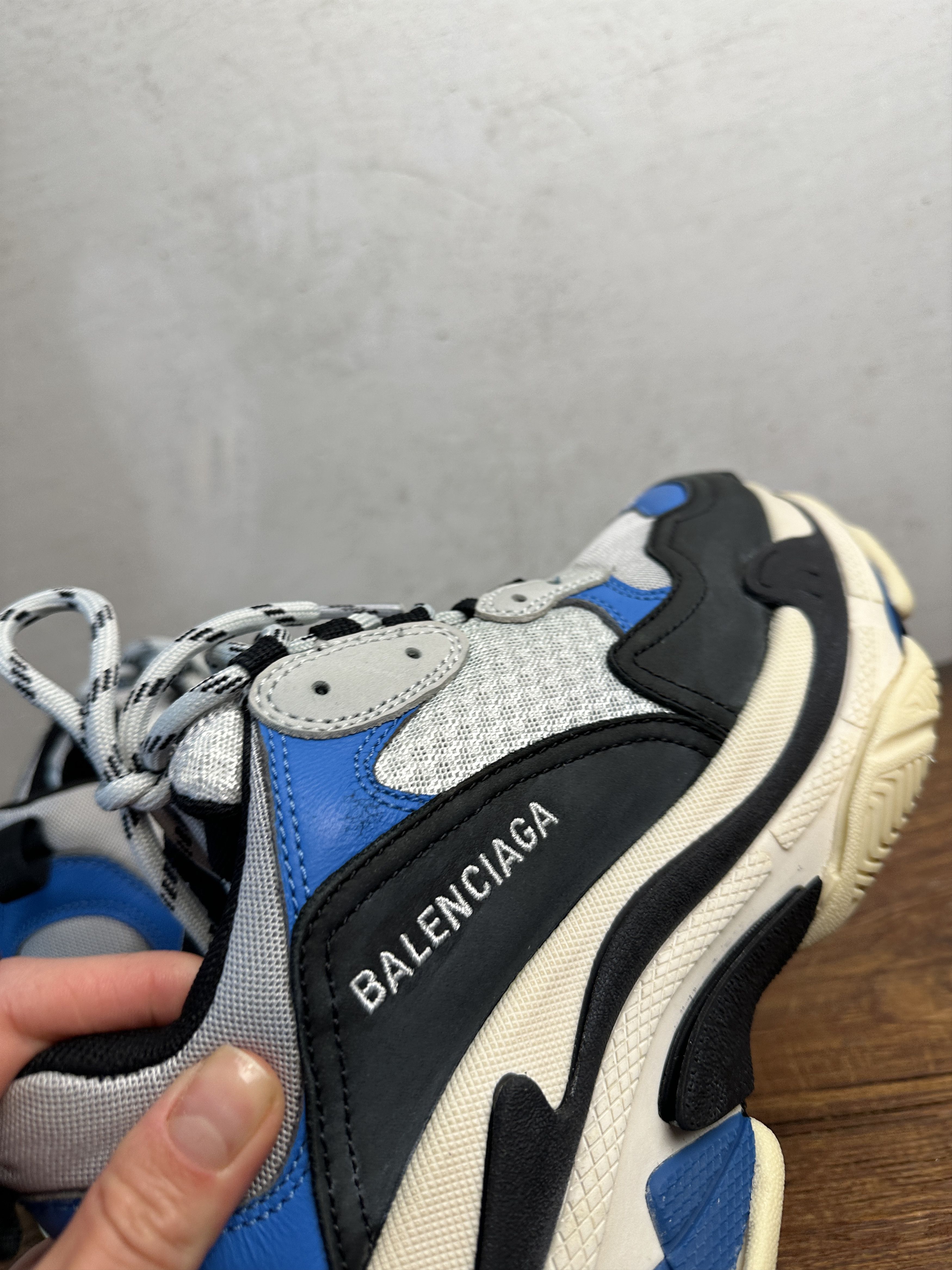 Balenciaga Balenciaga Triple S Black Blue Size US 9 / IT 39 - 6 Thumbnail