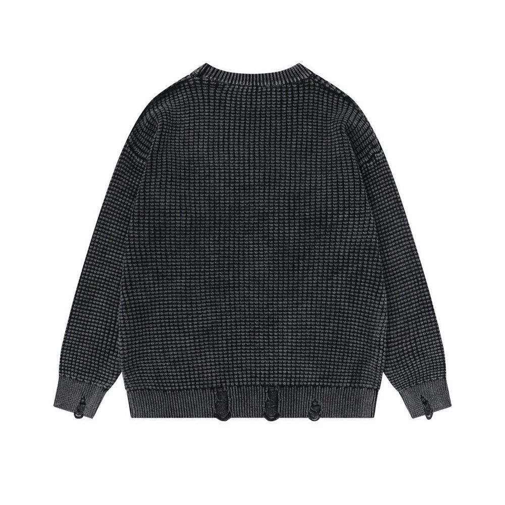 Vintage Punk letter print distressed washed sweater Size US M / EU 48-50 / 2 - 2 Thumbnail