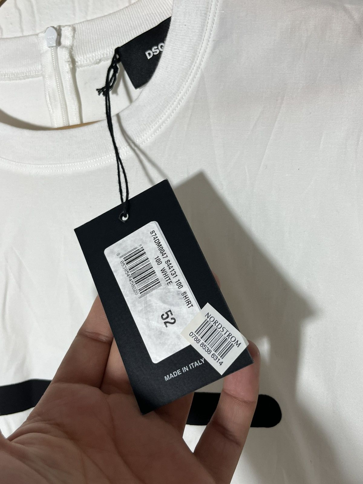 Designer SS17 NWT Dsquared2 100 White Zip Up Long Sleeve Shirt 52 Size US XL / EU 56 / 4 - 3 Thumbnail