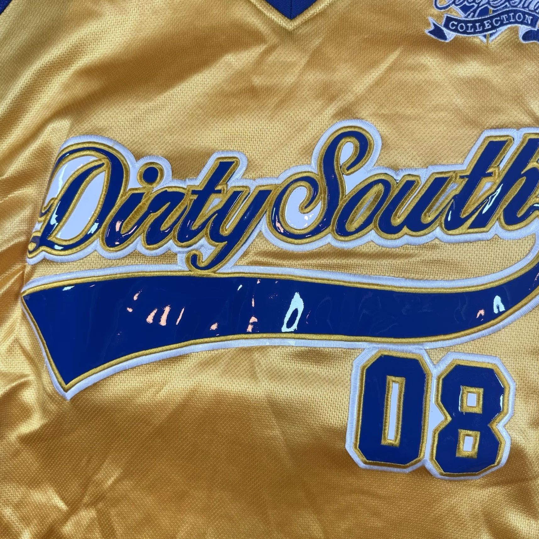 Vintage VINTAGE New York & Company Jersey City Football Blue Gold L Mens Large Regular Casual Activewear Football Jersey City Series Mens Size US L / EU 52-54 / 3 - 4 Thumbnail