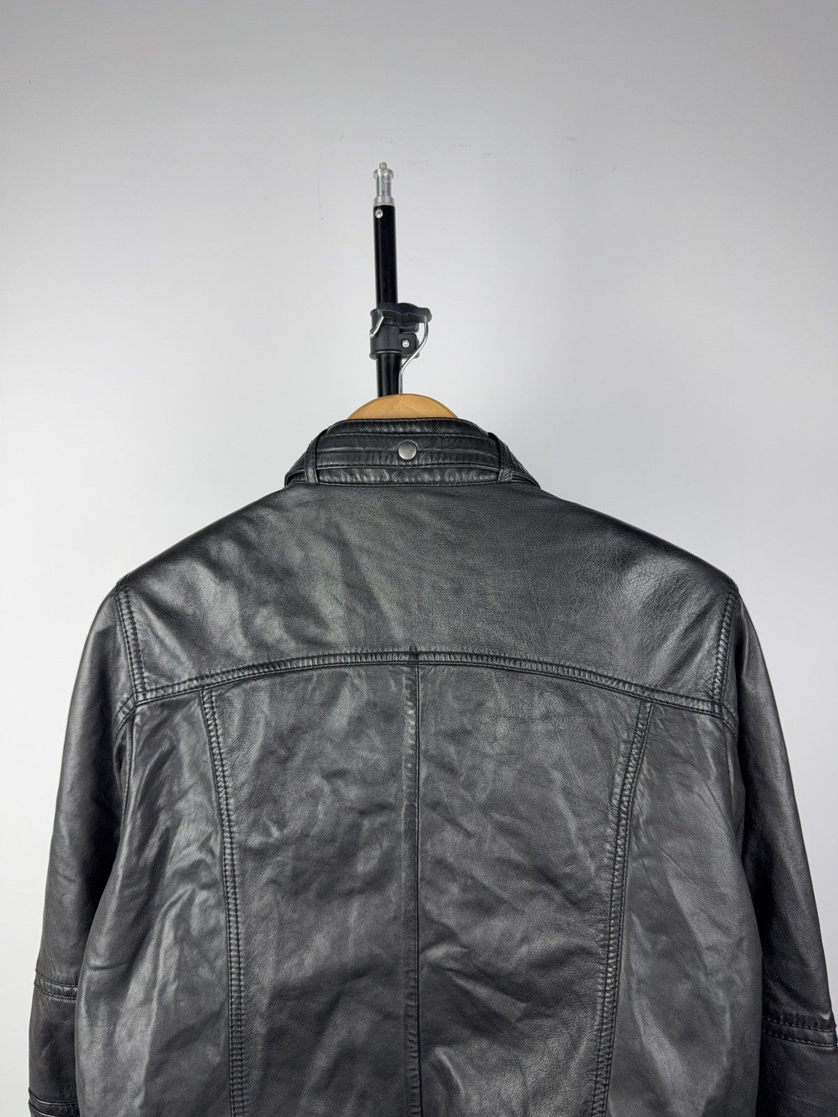 Vintage Vintage Leather Jacket Genuine Leahter bomber Moto Oldmoney Size L / US 10 / IT 46 - 12 Thumbnail