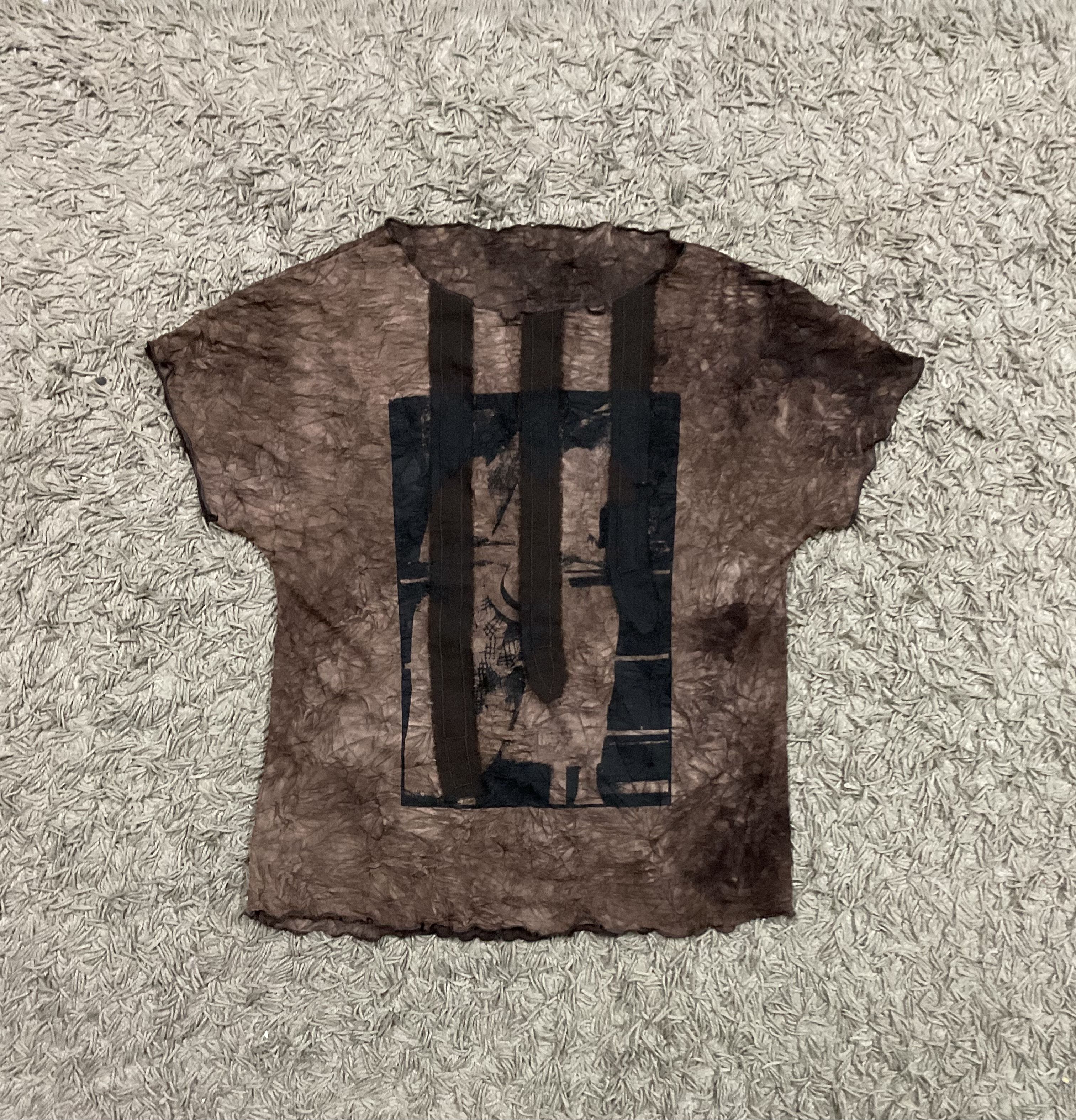 Designer RARE Italian Designer Distressed Cut Out shirt Size US S / EU 44-46 / 1 - 1 Thumbnail