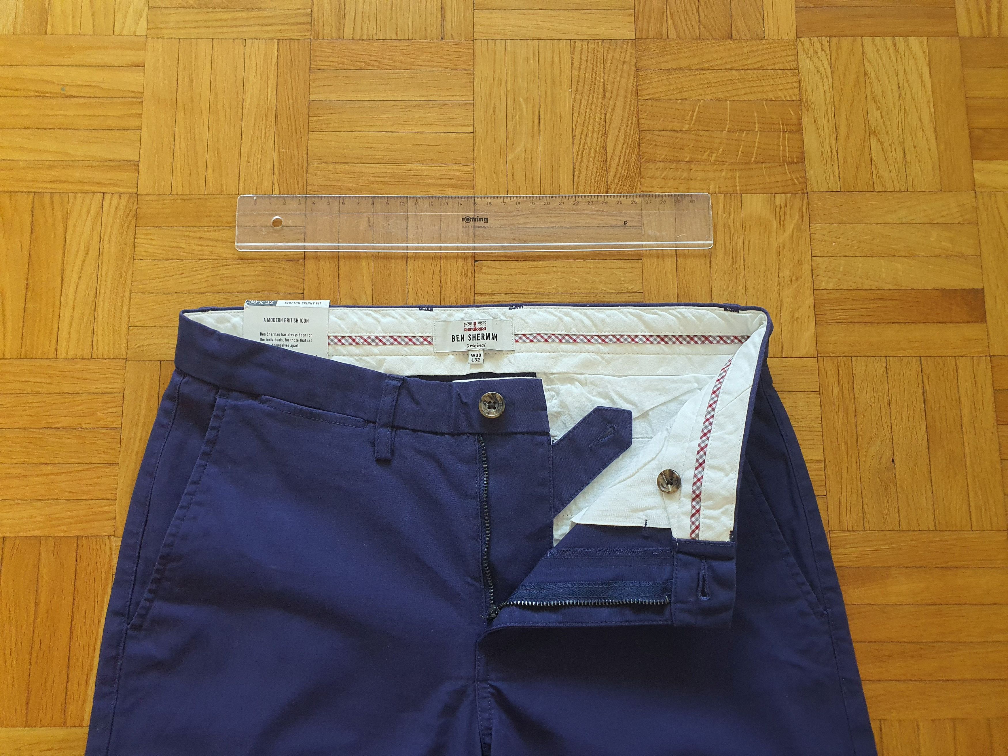 Ben Sherman Skinny Stretch Chinos (Pants Trousers) - BNWT - W30 L32 Size US 30 / EU 46 - 4 Thumbnail