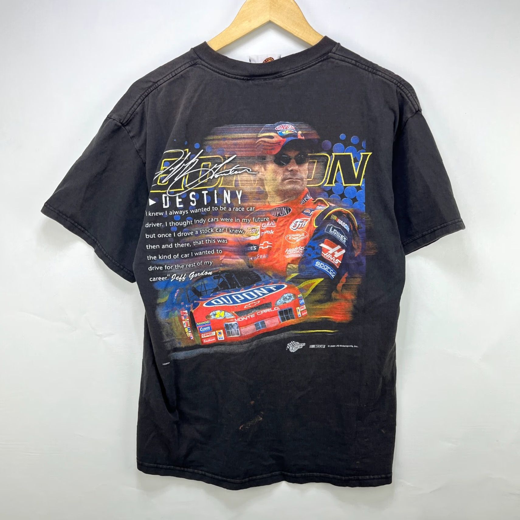 NASCAR VINTAGE NASCAR Jeff Gordon Sun Faded T Shirt Large Racing Mens Black Size US L / EU 52-54 / 3 - 3 Thumbnail
