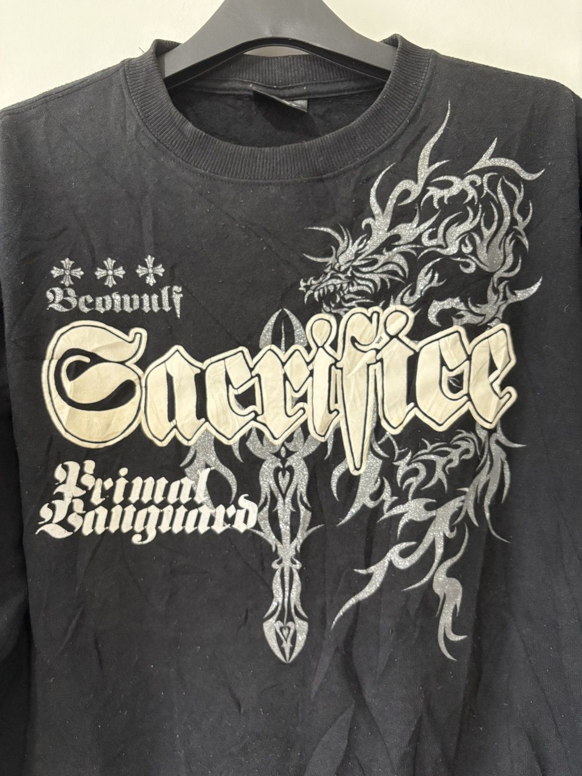 If Six Was Nine BEAUMERE PUNK POEM CROSS MUSIC SWEATSHIRT Size US L / EU 52-54 / 3 - 2 Thumbnail