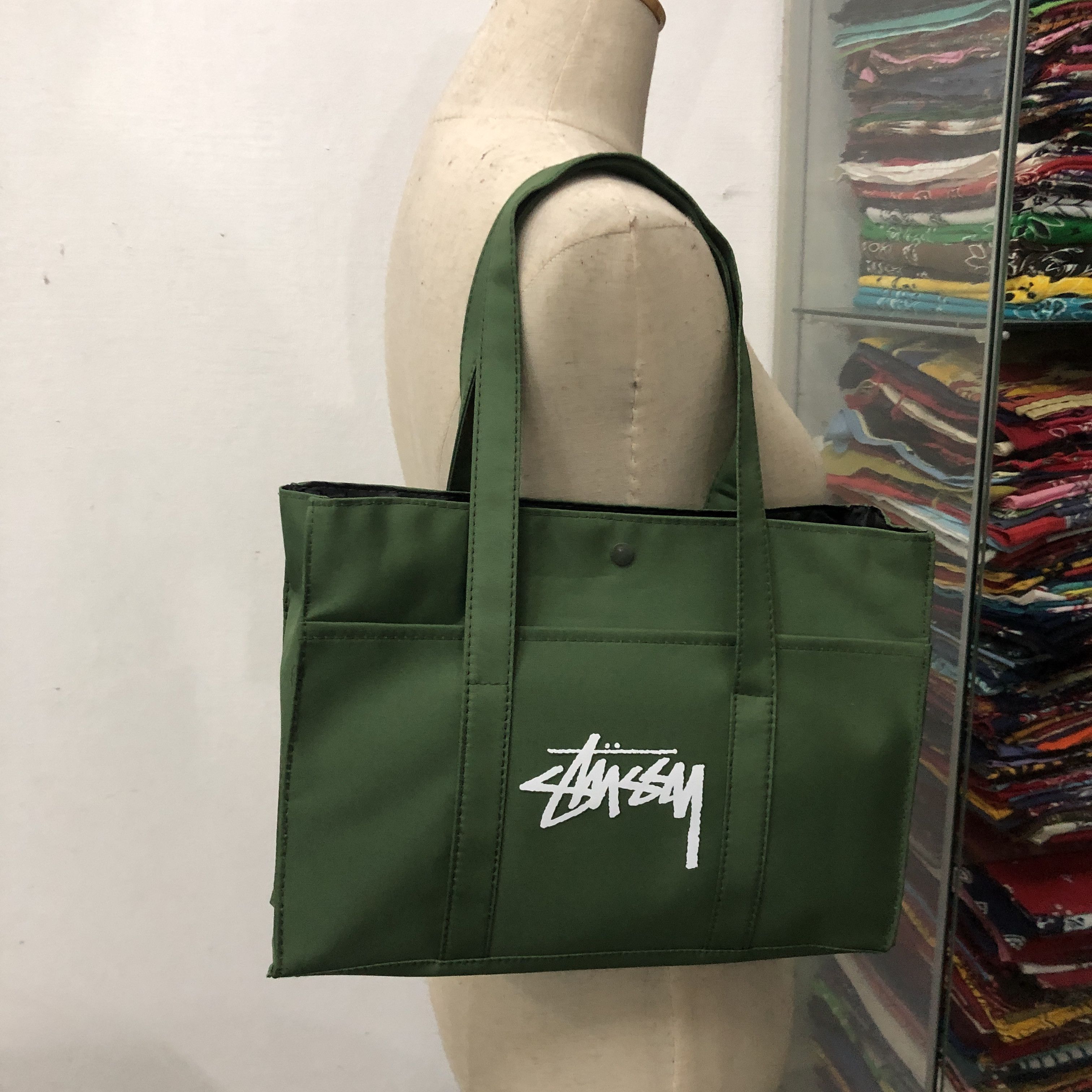 Stussy AUTHENTIC 🇯🇵 Stussy Magazine Military Colour Tote Bag Size ONE SIZE - 2 Thumbnail