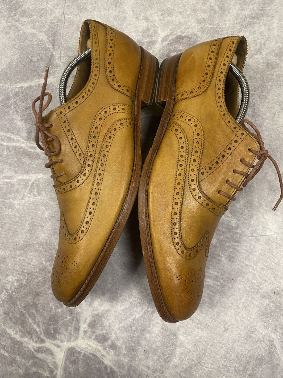 Grenson Grenson Dylan Wing Tip Oxford Brogue Leather Shoes Size: 46 Size US 13 / EU 46 - 6 Thumbnail