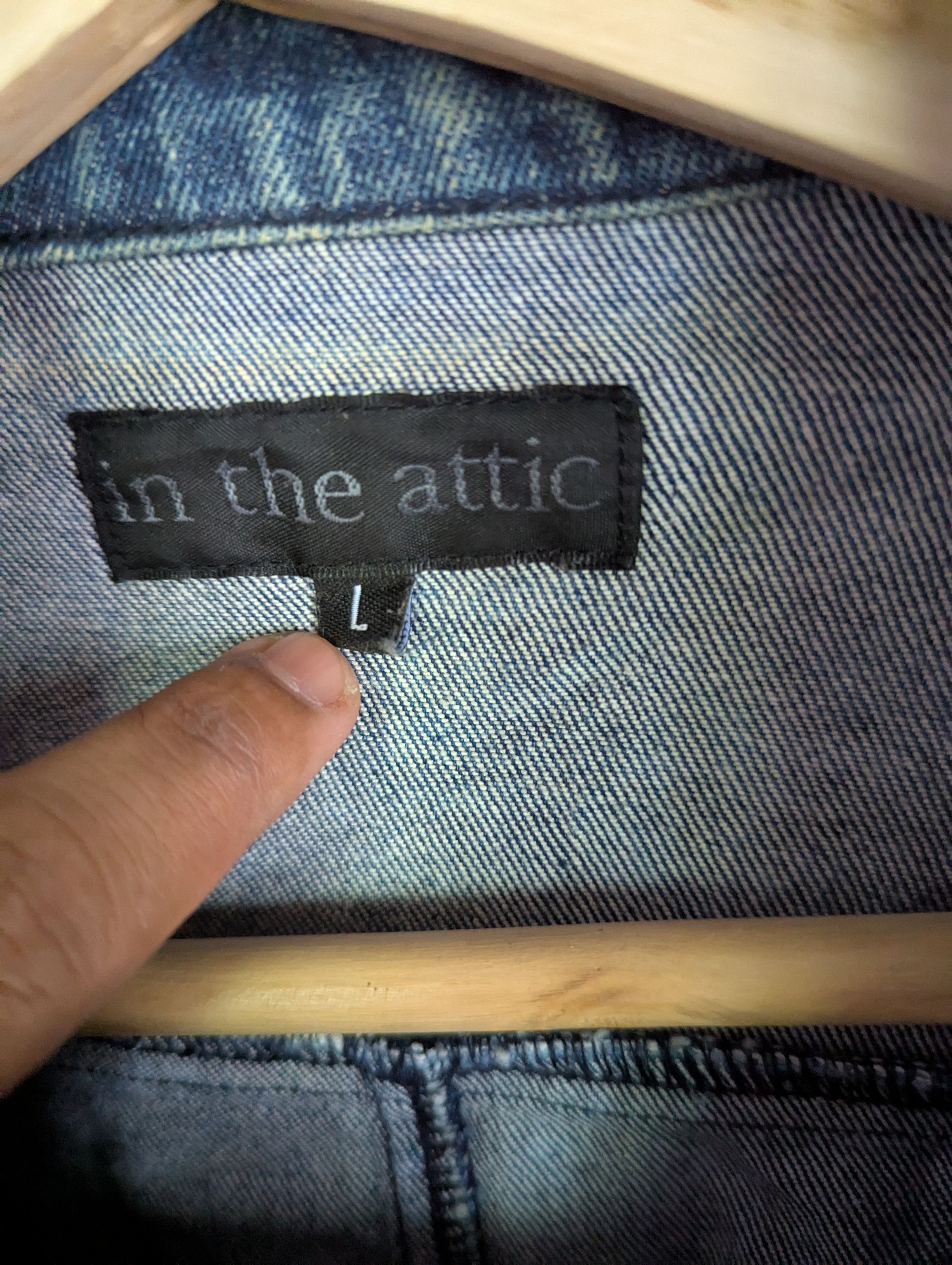 In The Attic IN THE ATTIC ASYMMETRICAL ACID WASH DENIM JACKET Size L / US 10 / IT 46 - 11 Thumbnail
