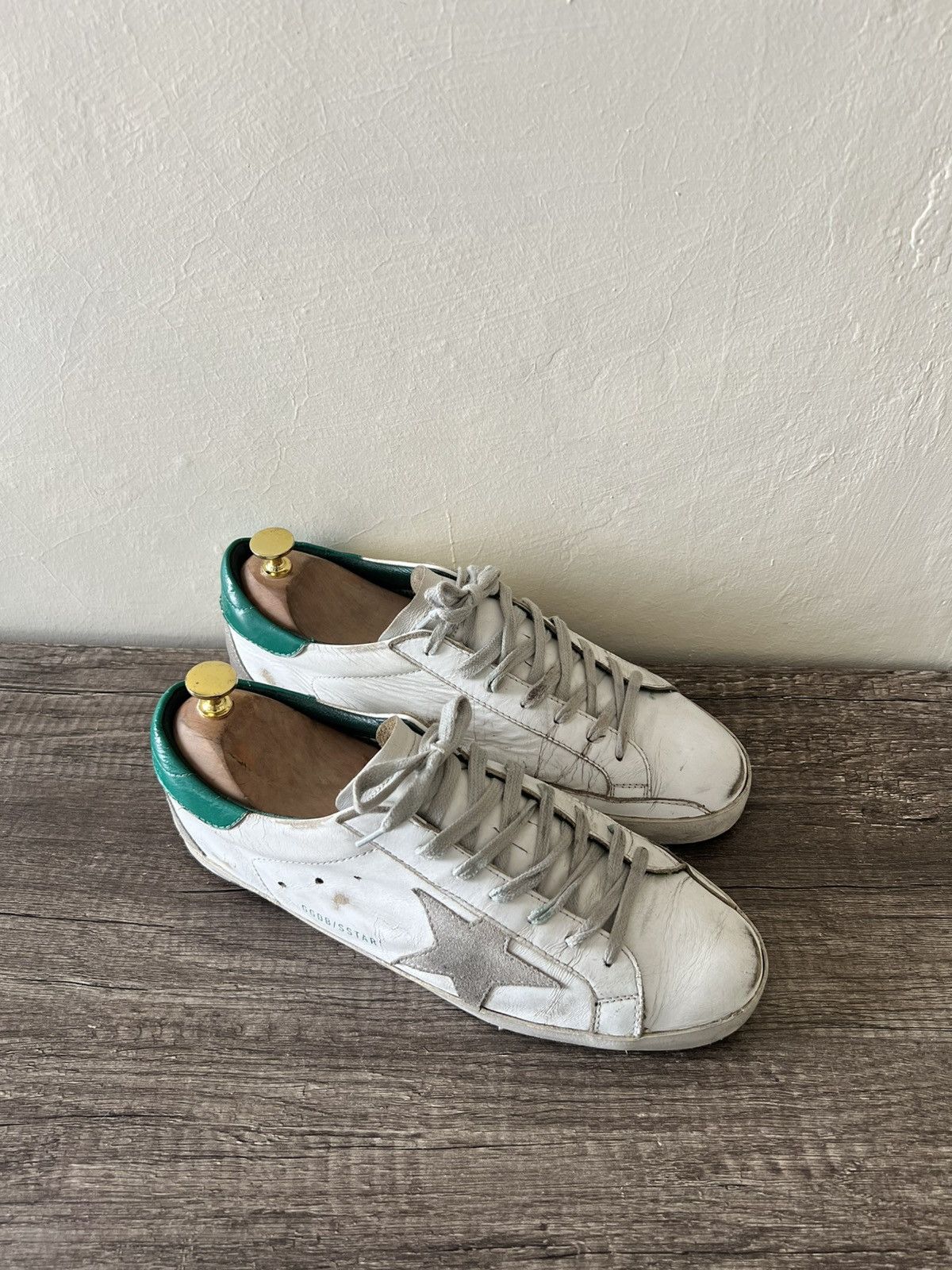 Golden Goose GOLDEN GOOSE SUPERSTAR GREEN HEEL TAB Size US 8 / EU 41 - 2 Thumbnail