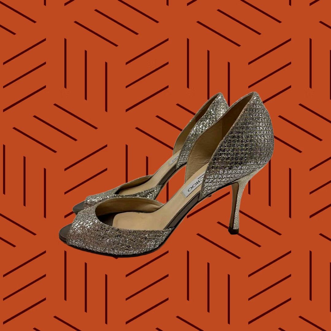 Jimmy Choo Jimmy Choo D'orsay Heels Silver Size 36 Pre-Owned Size US 6 / IT 36 - 1 Thumbnail